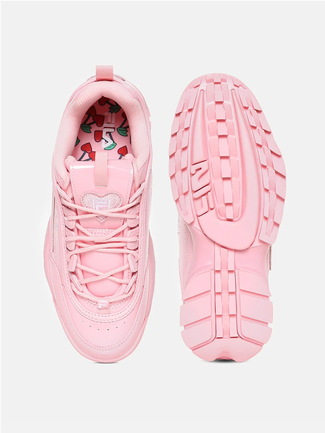 Fila Black Disruptor II Heart Women's Sneaker - Image 4