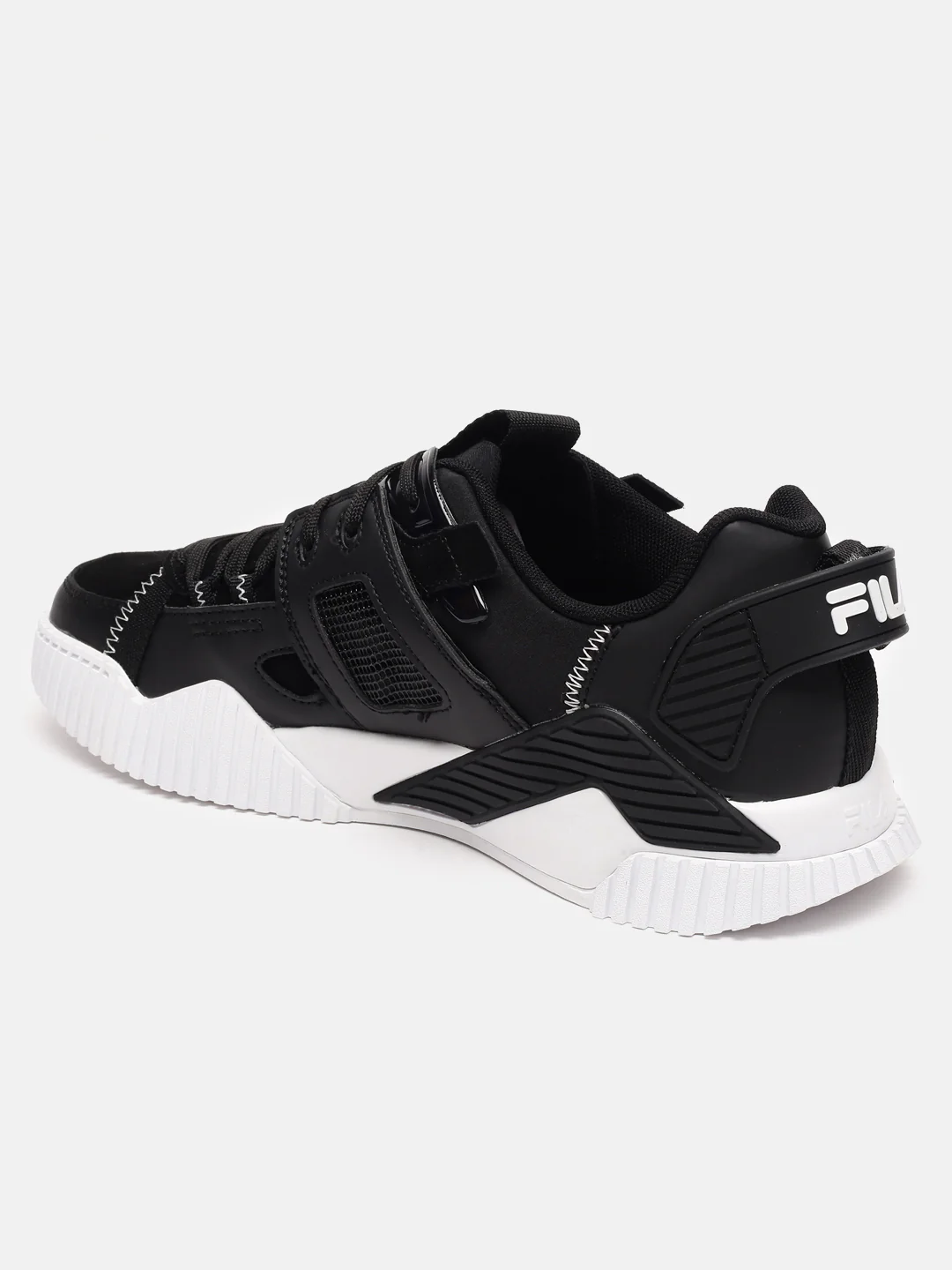 Fila White Cage Mixed Media Men's Sneakers - Image 2