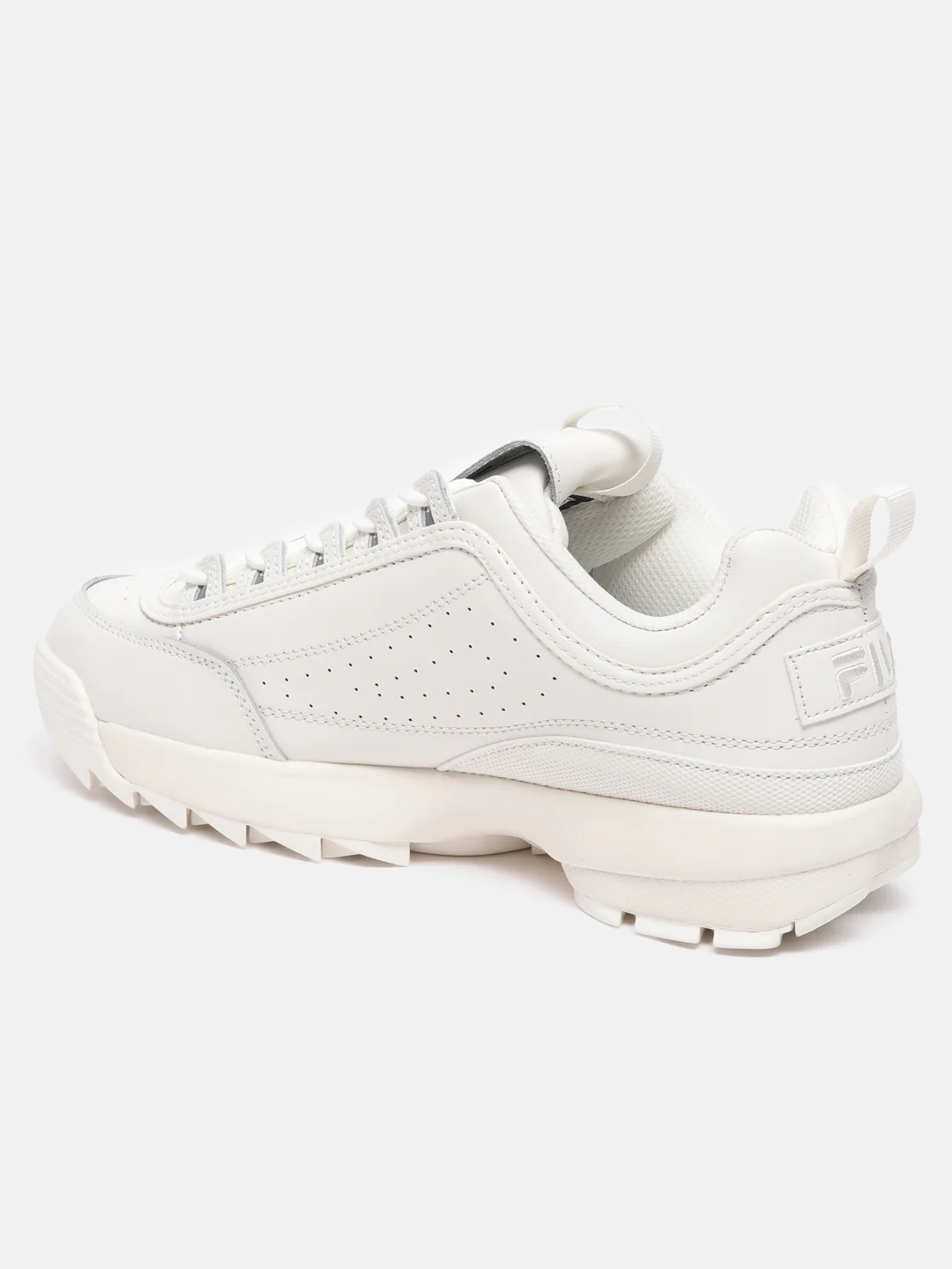 Fila White Disruptor II Premium Women's Sneakers - Image 3