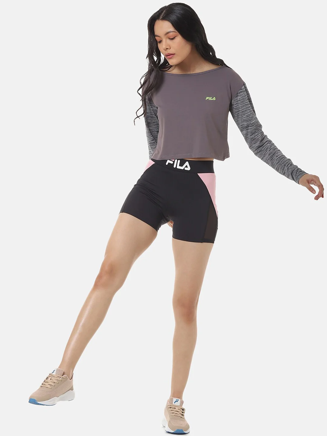 Fila White Kay Women's Training Shorts - Image 4