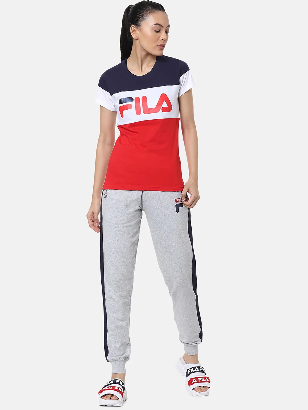 Fila Black Anna Women's Cut and Sew Polo - Image 5