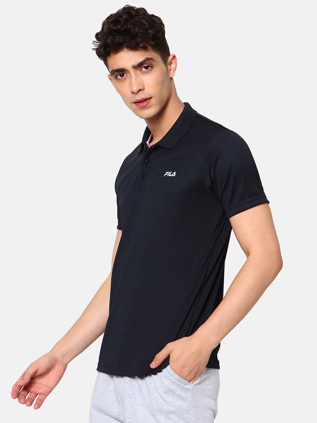 Fila Grey Arjen 21 Men's Logo T-Shirt - Image 2