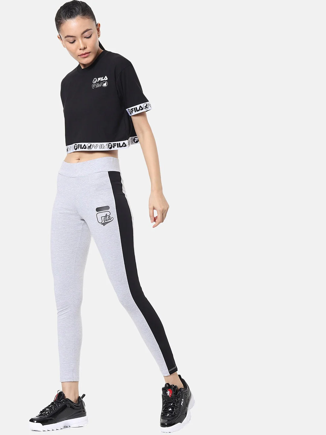 Fila Grey Louise Women's Tights - Image 3