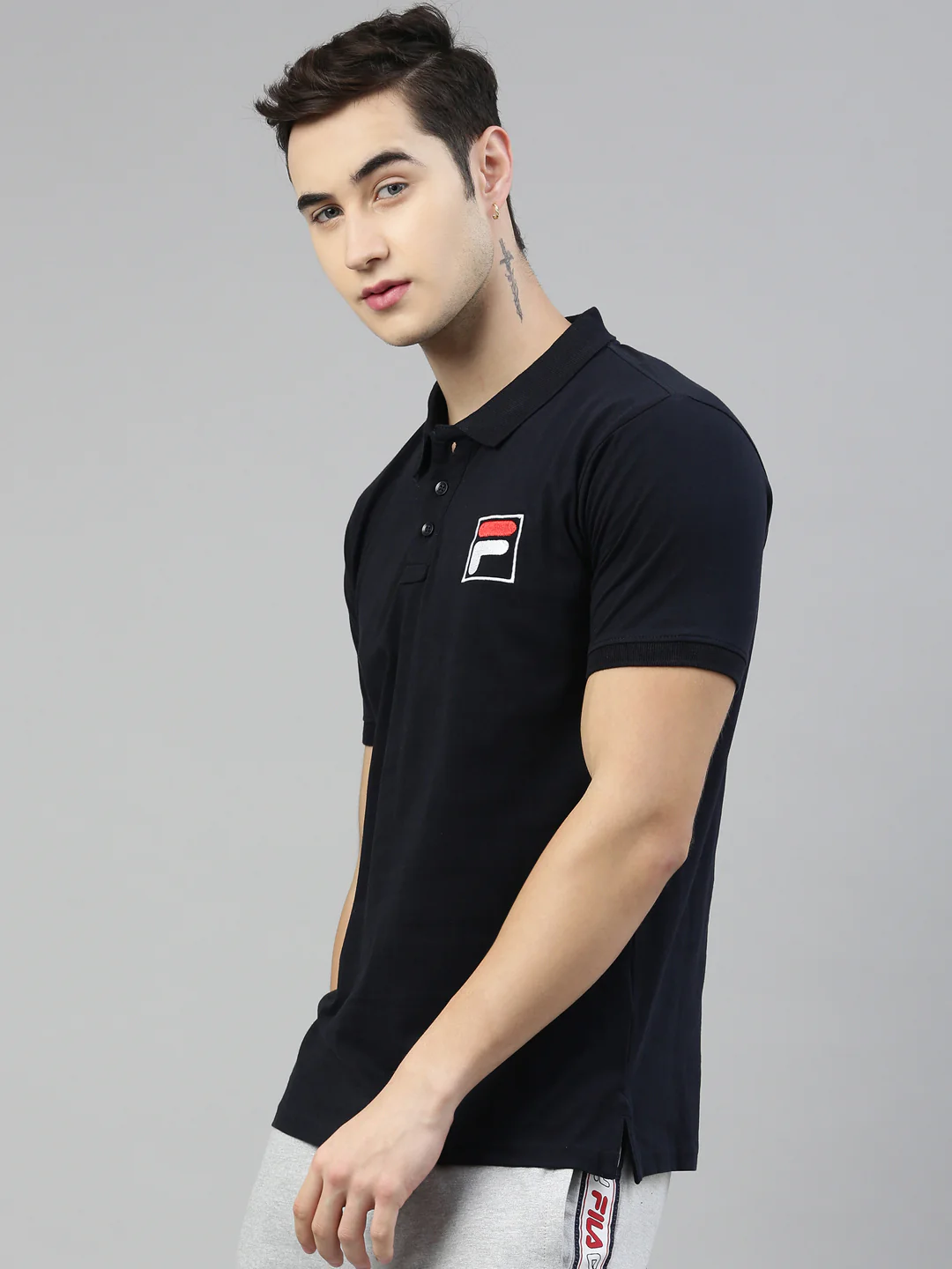 Fila White Ramsay Men's Solid Polo - Image 3