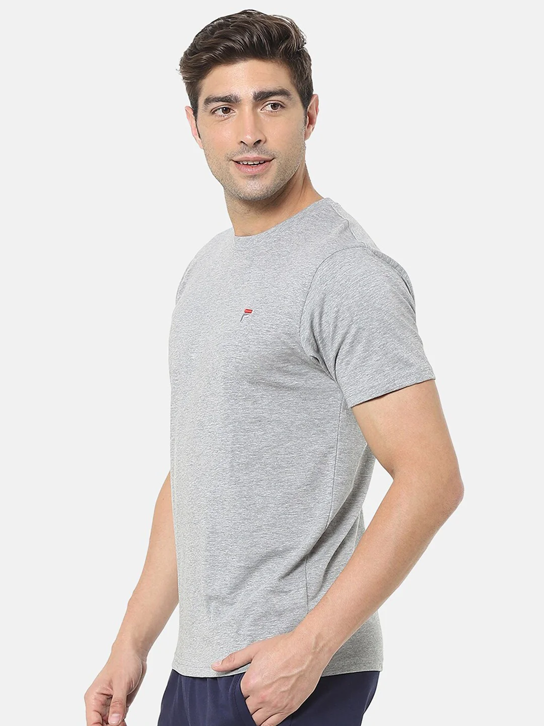 Fila Grey Kite Men's Logo T-Shirt - Image 4
