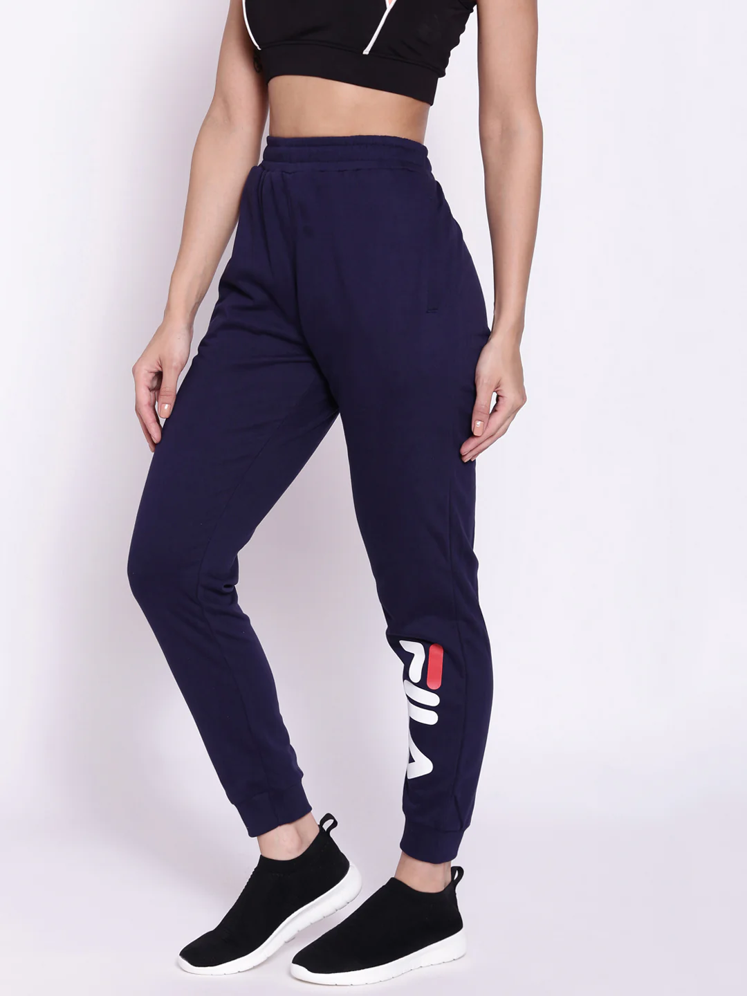 Fila White Acanthus Women's Ribbed Jogger - Image 2