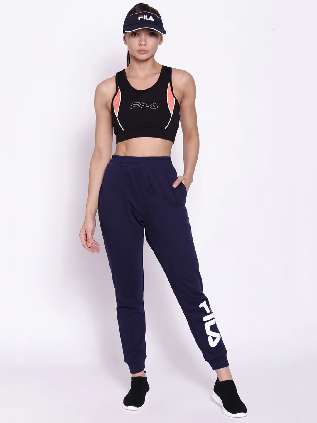 Fila White Acanthus Women's Ribbed Jogger - Image 5