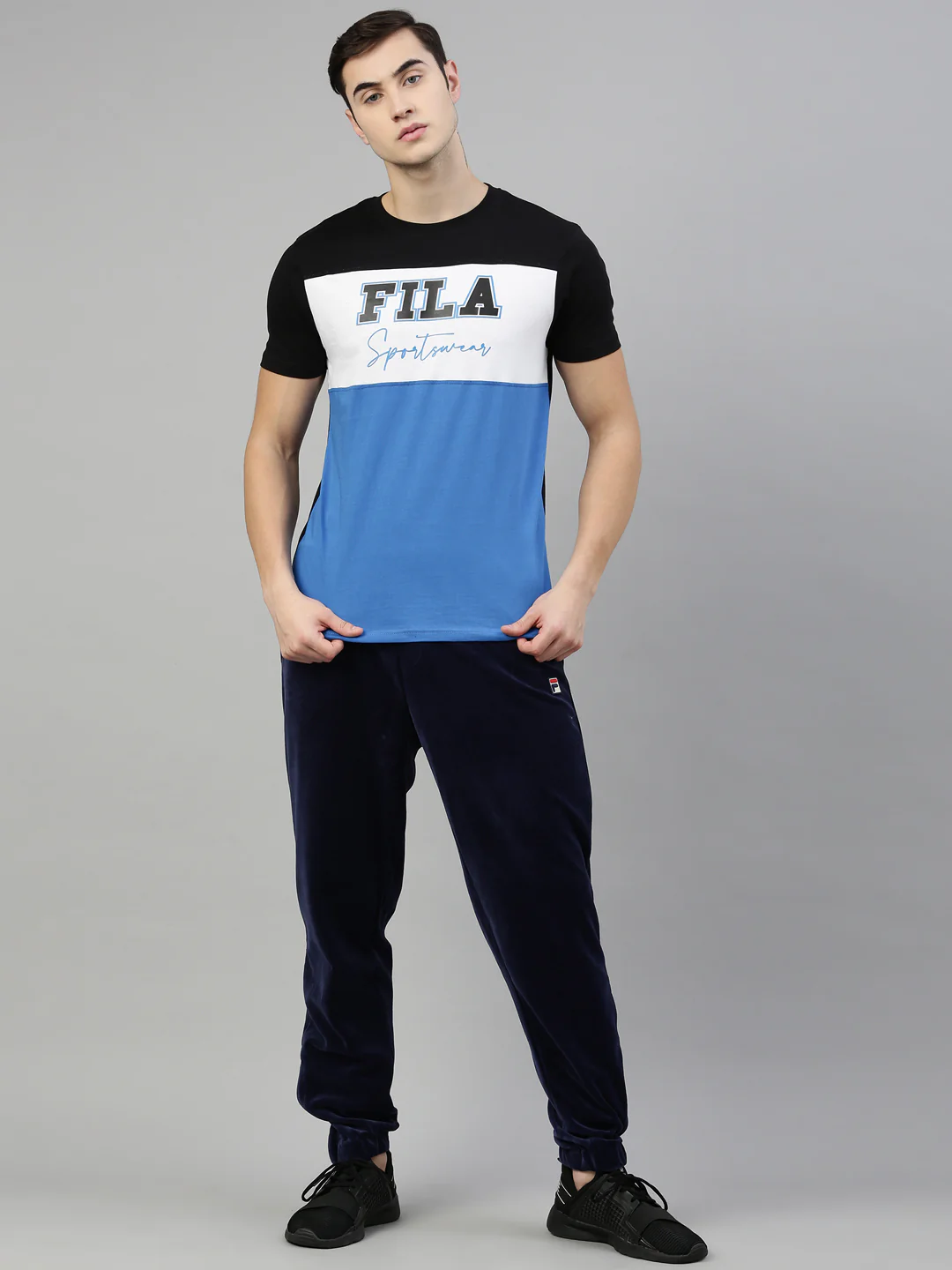Fila White Dortmund Men's Cuffed Jogger - Image 5