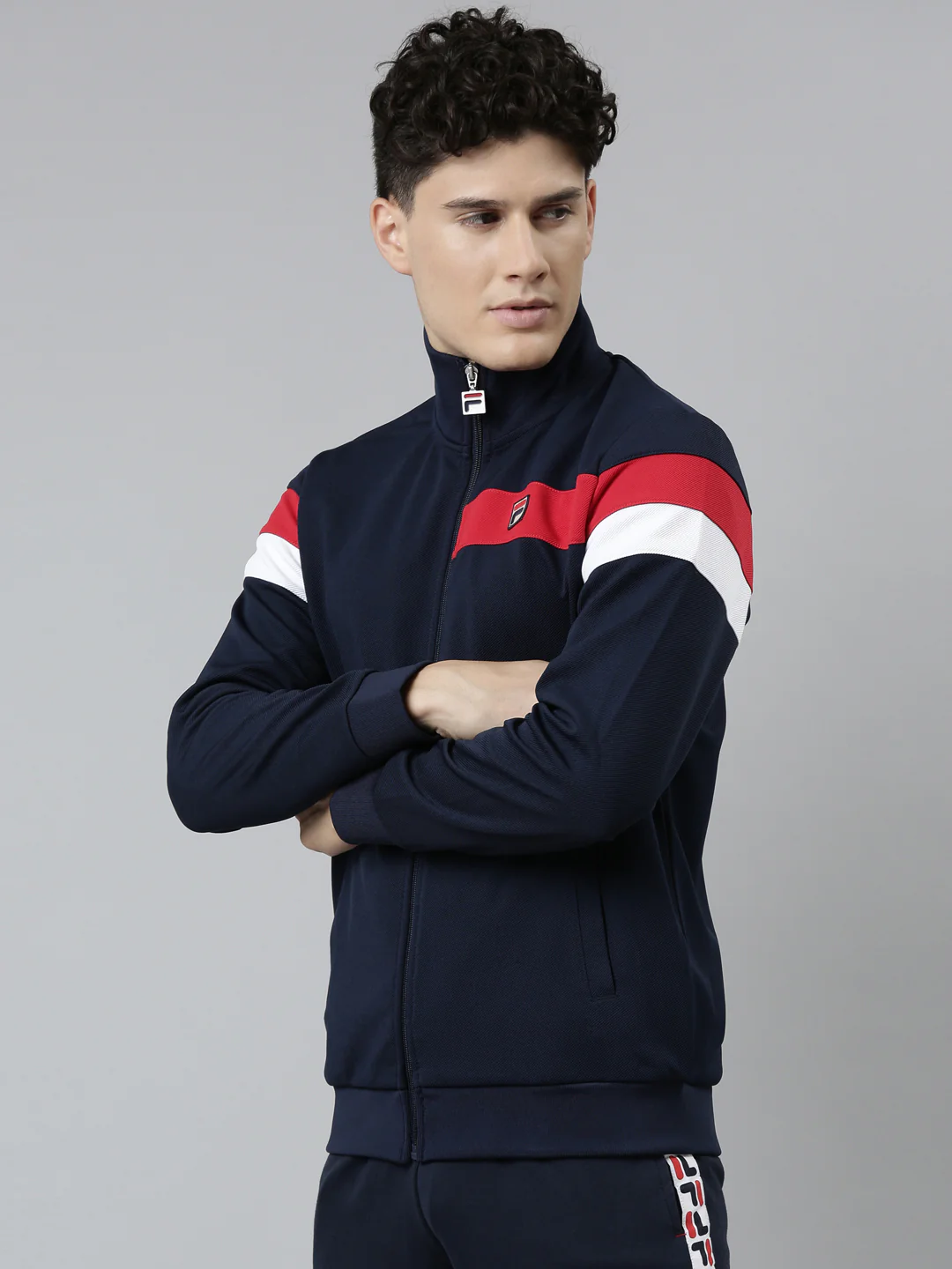 Fila Orange Malcolm Men's Track Jacket - Image 4