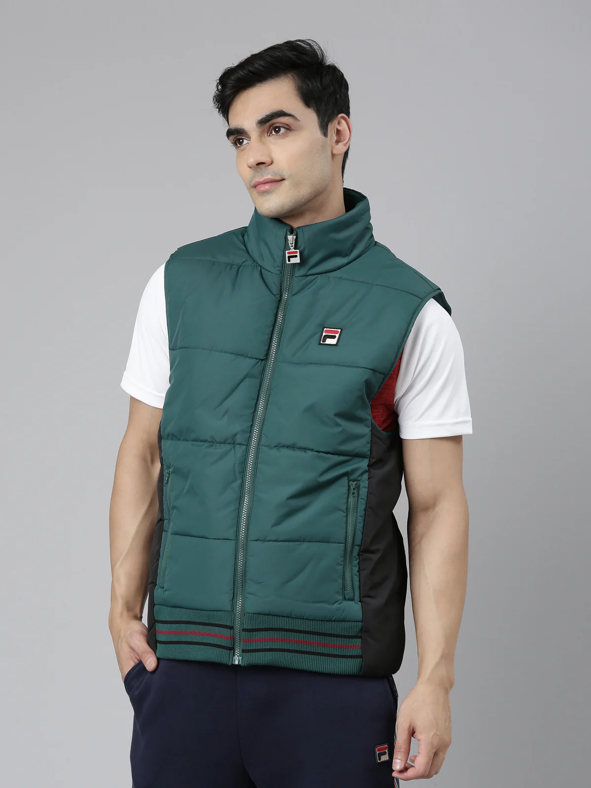 Fila Charcoal Matias Men's High Neck Jacket - Image 3