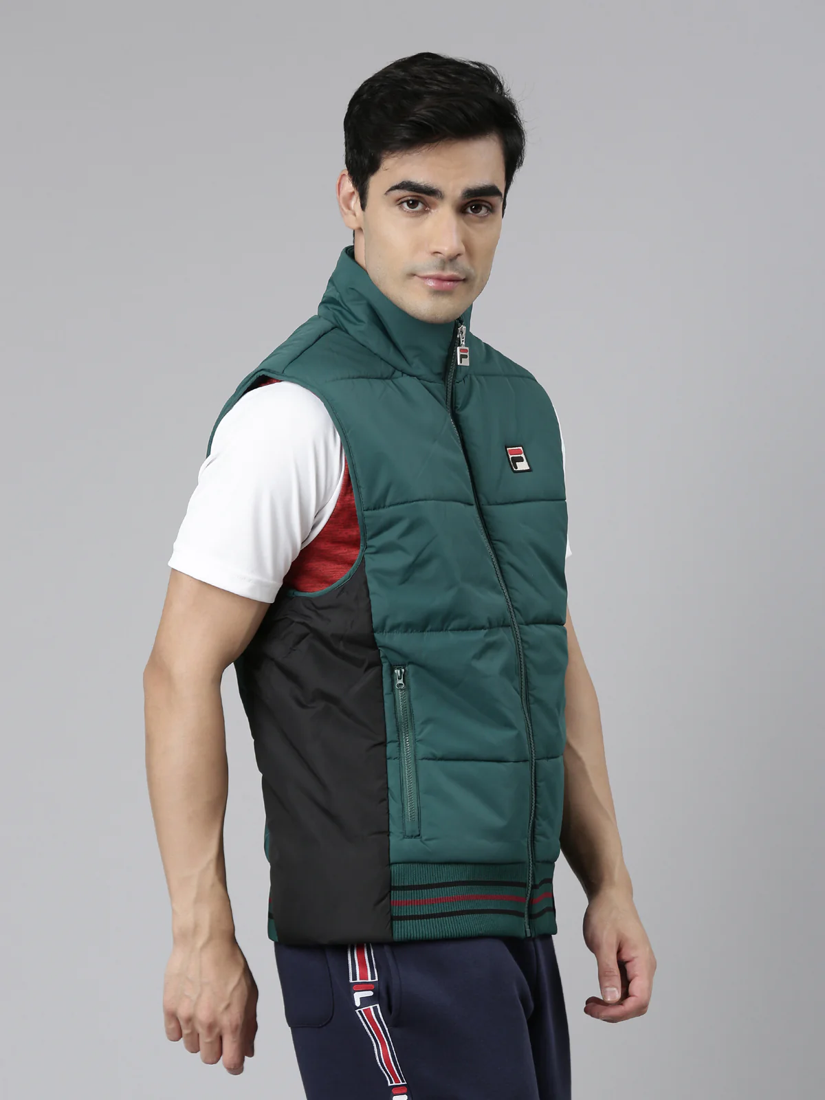 Fila Charcoal Matias Men's High Neck Jacket - Image 4