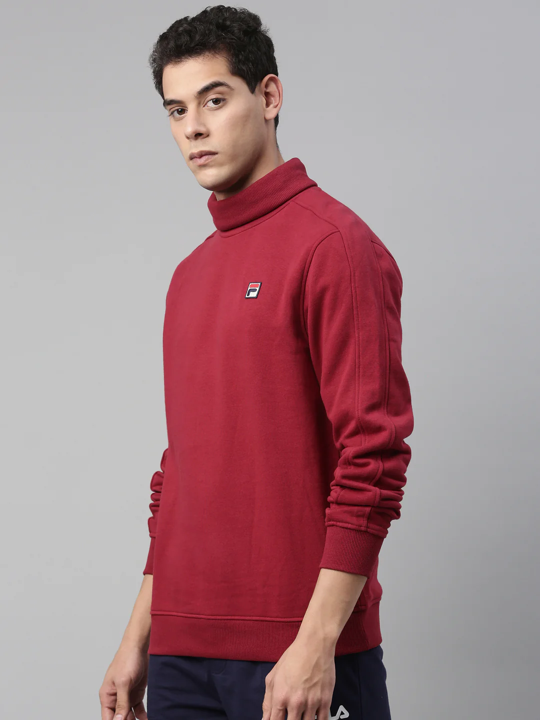 Fila Peacoat Noah Men's Polo Neck Sweatshirt - Image 3