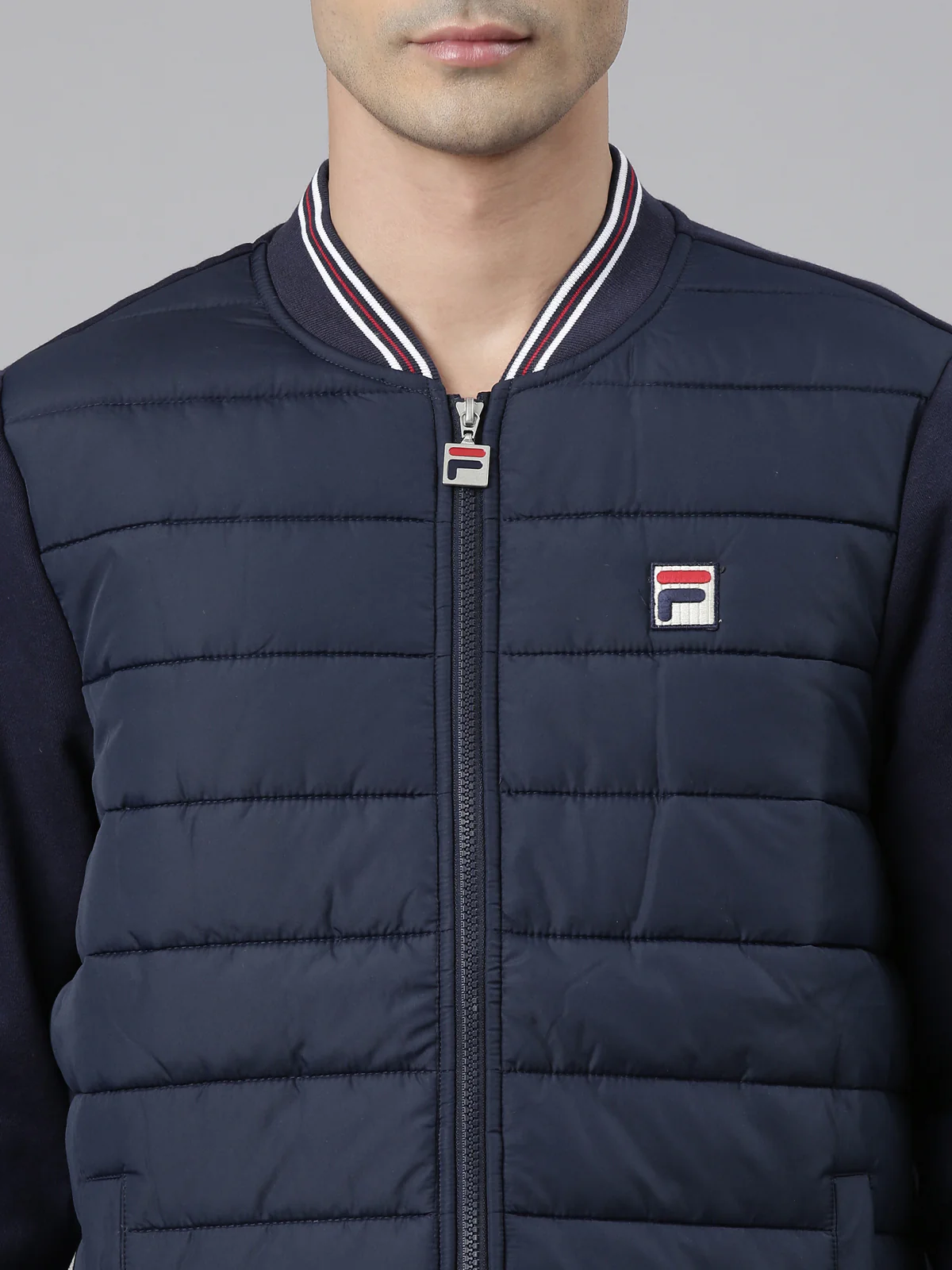 Fila Charcoal Marco Men's Baseball Neck Sweatshirt - Image 2