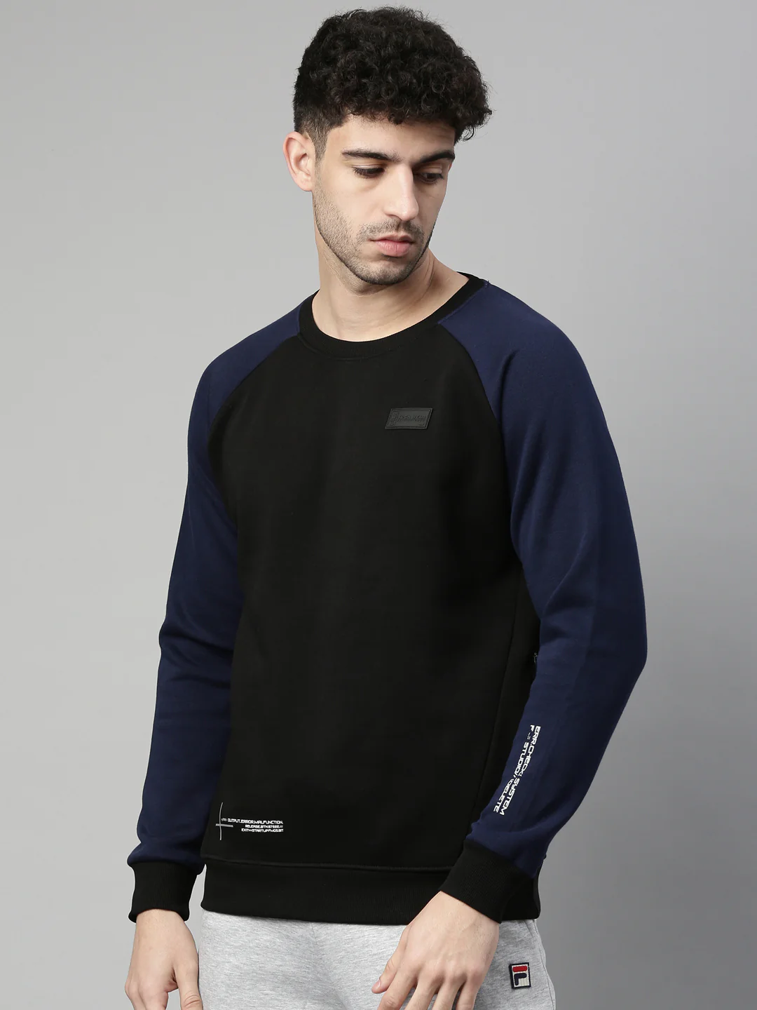 Fila Black Craig Men's Crew Sweatshirt - Image 3