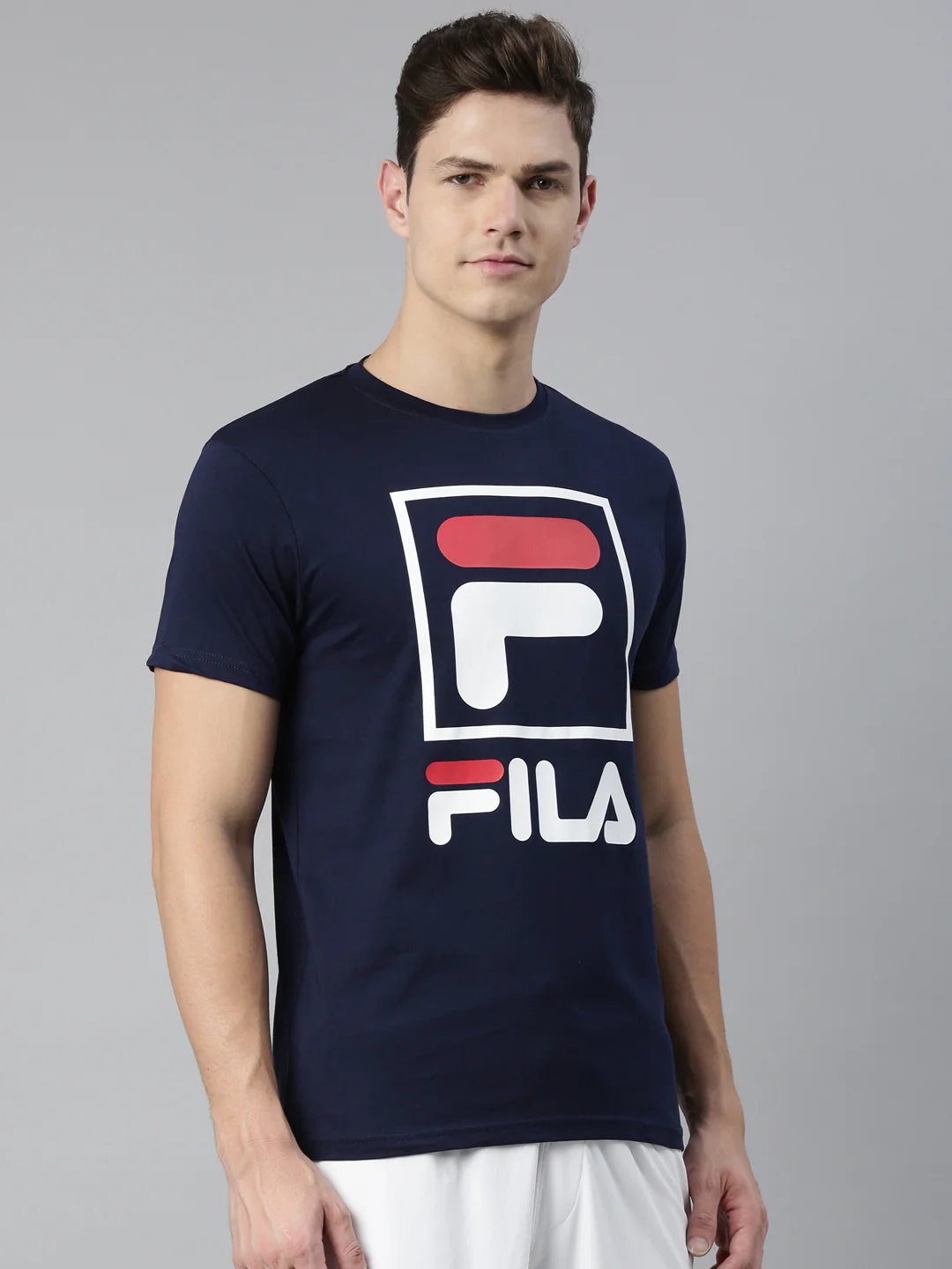 Fila White Felix Men's Logo T-Shirt - Image 4