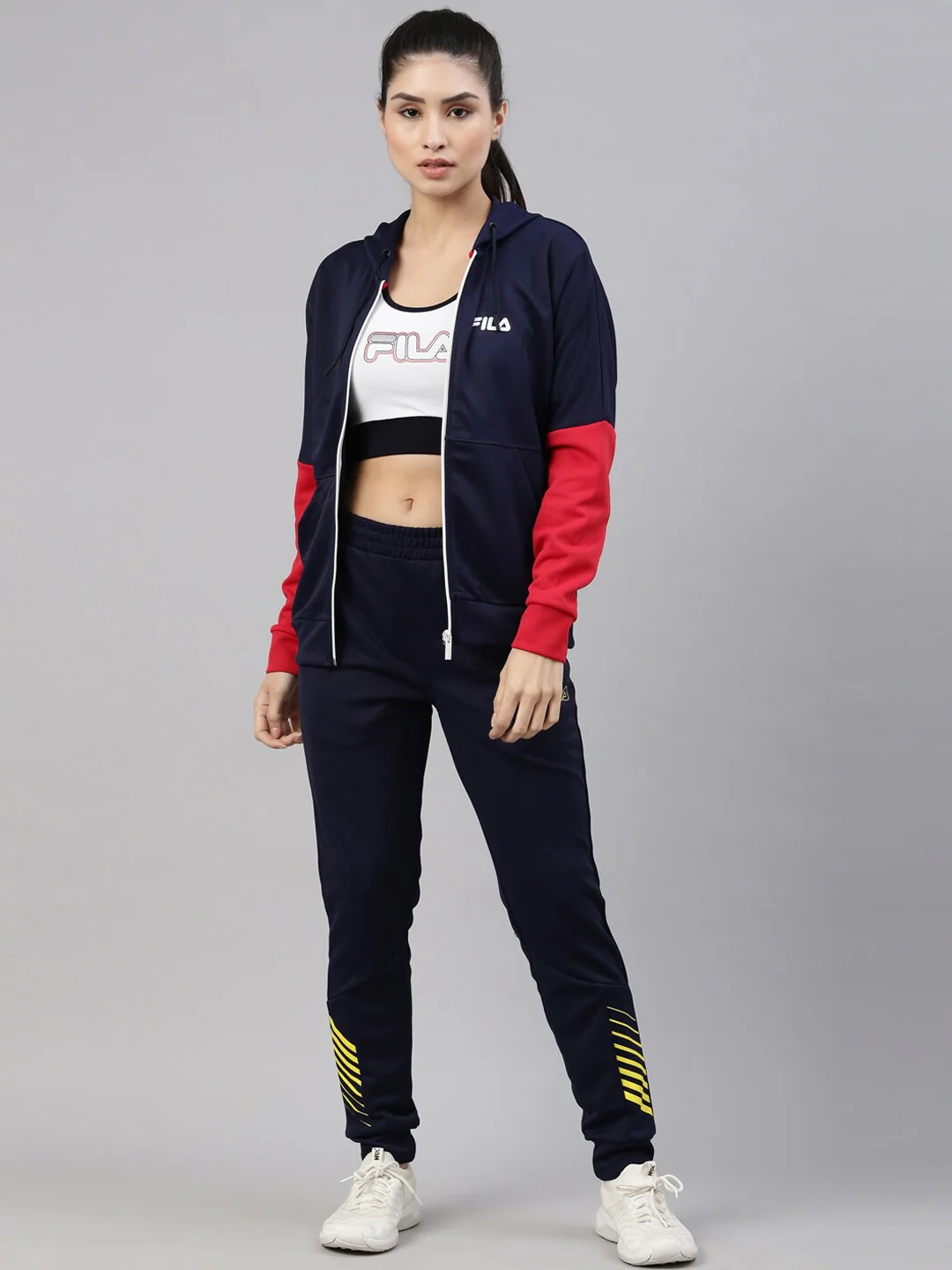 Fila Black Nadia JKT Women's Cut and Sew Track Jacket - Image 2