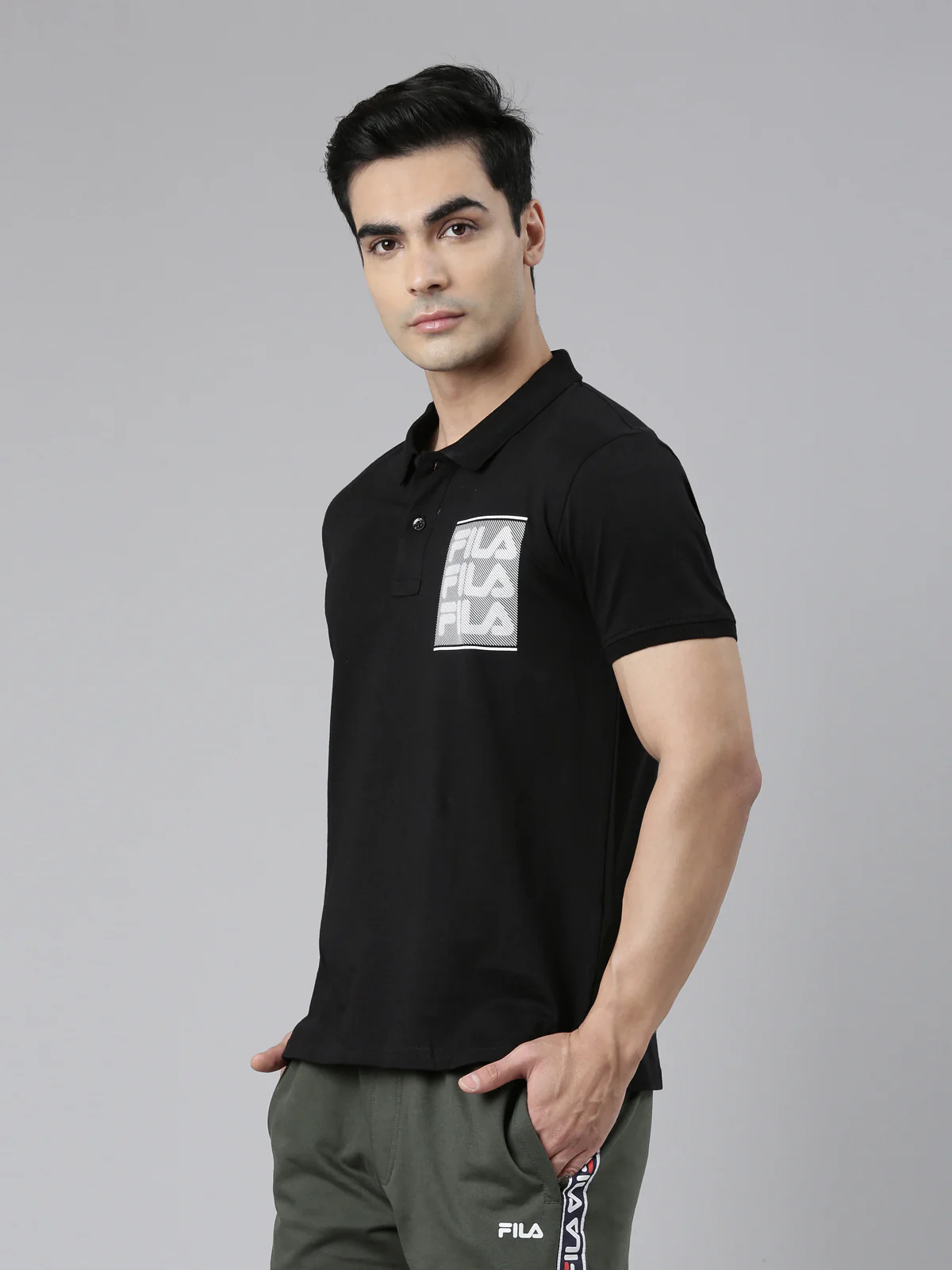 Fila Red Abbas Men's Graphic Polos - Image 3