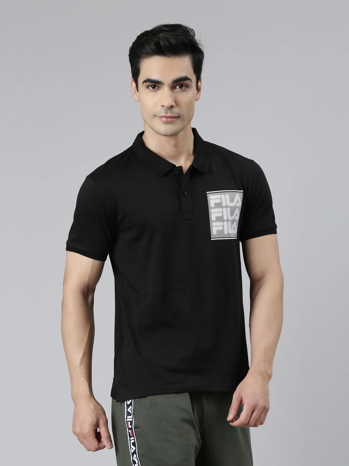 Fila Red Abbas Men's Graphic Polos - Image 4