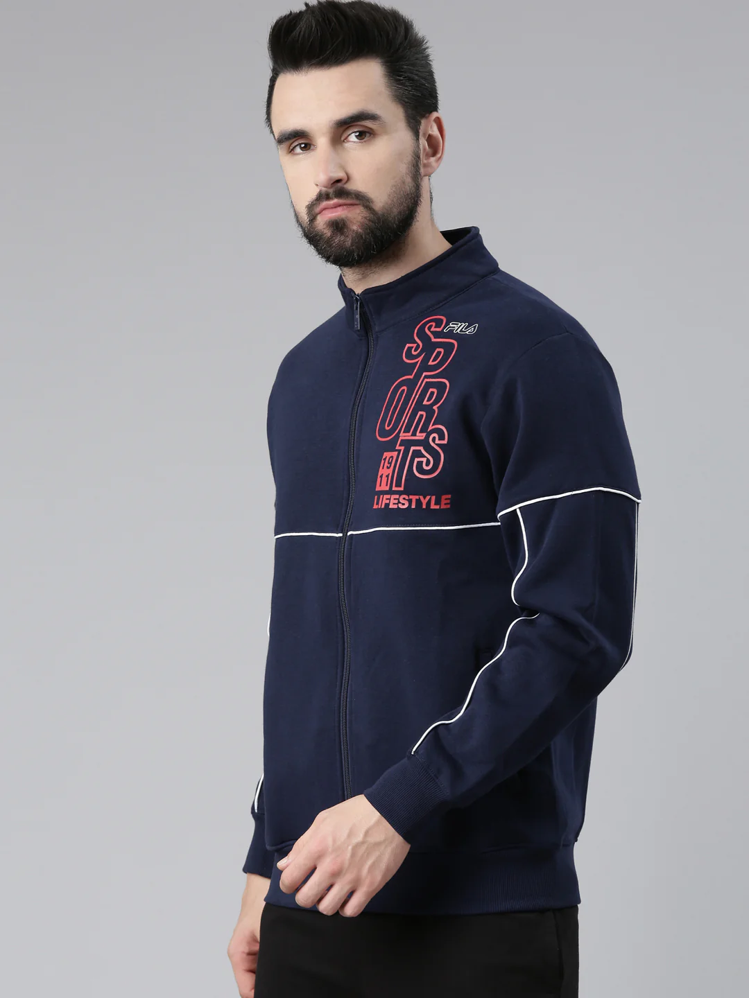 Fila Olive Riyat Men's Sweat Jacket - Image 3