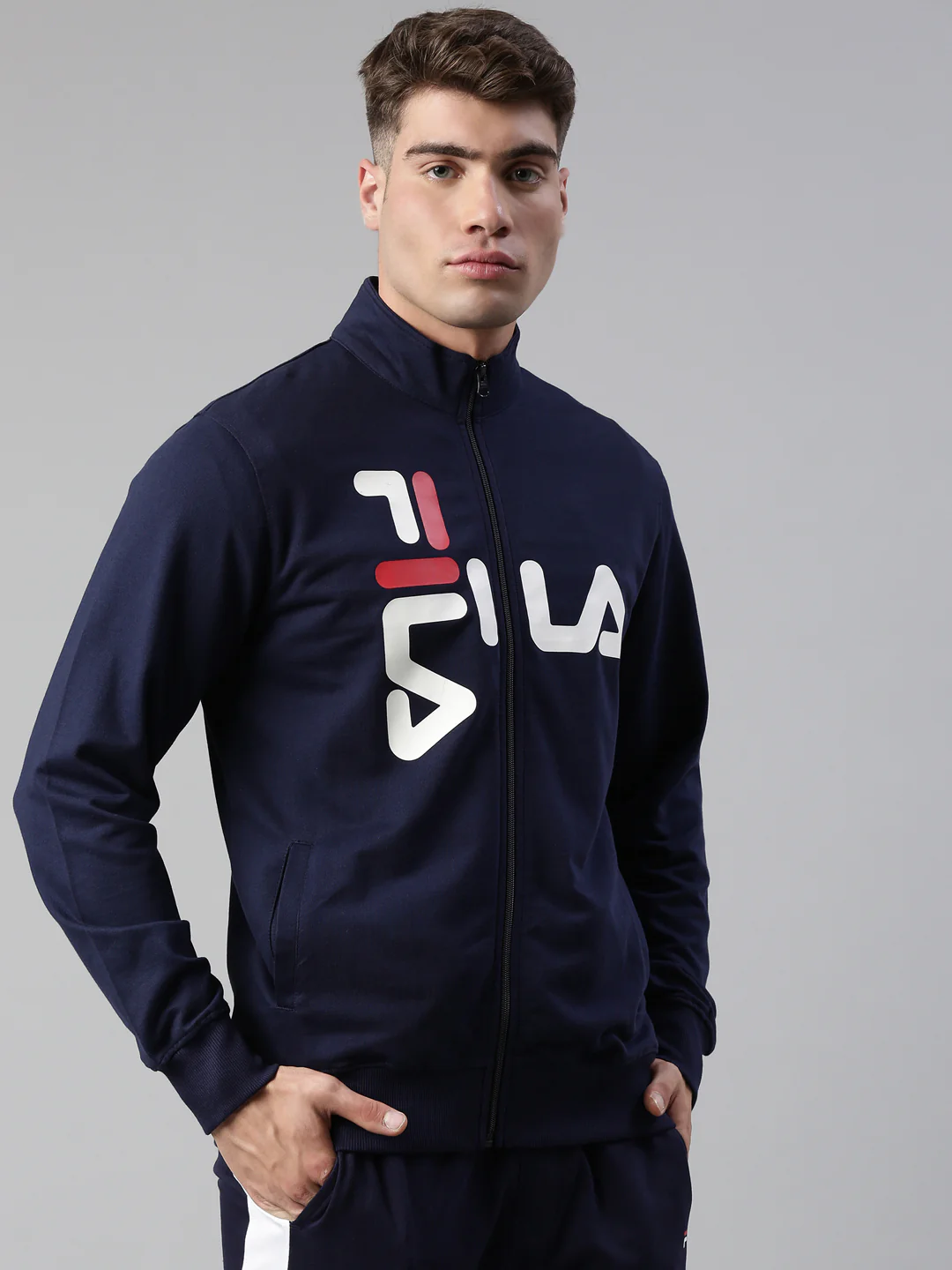 Fila Black Bakir Men's Sweat Jacket - Image 3