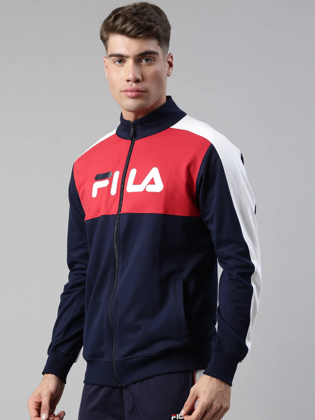 Fila Blue Junaid Jkt Men's Cut and Sew Track Jacket - Image 2