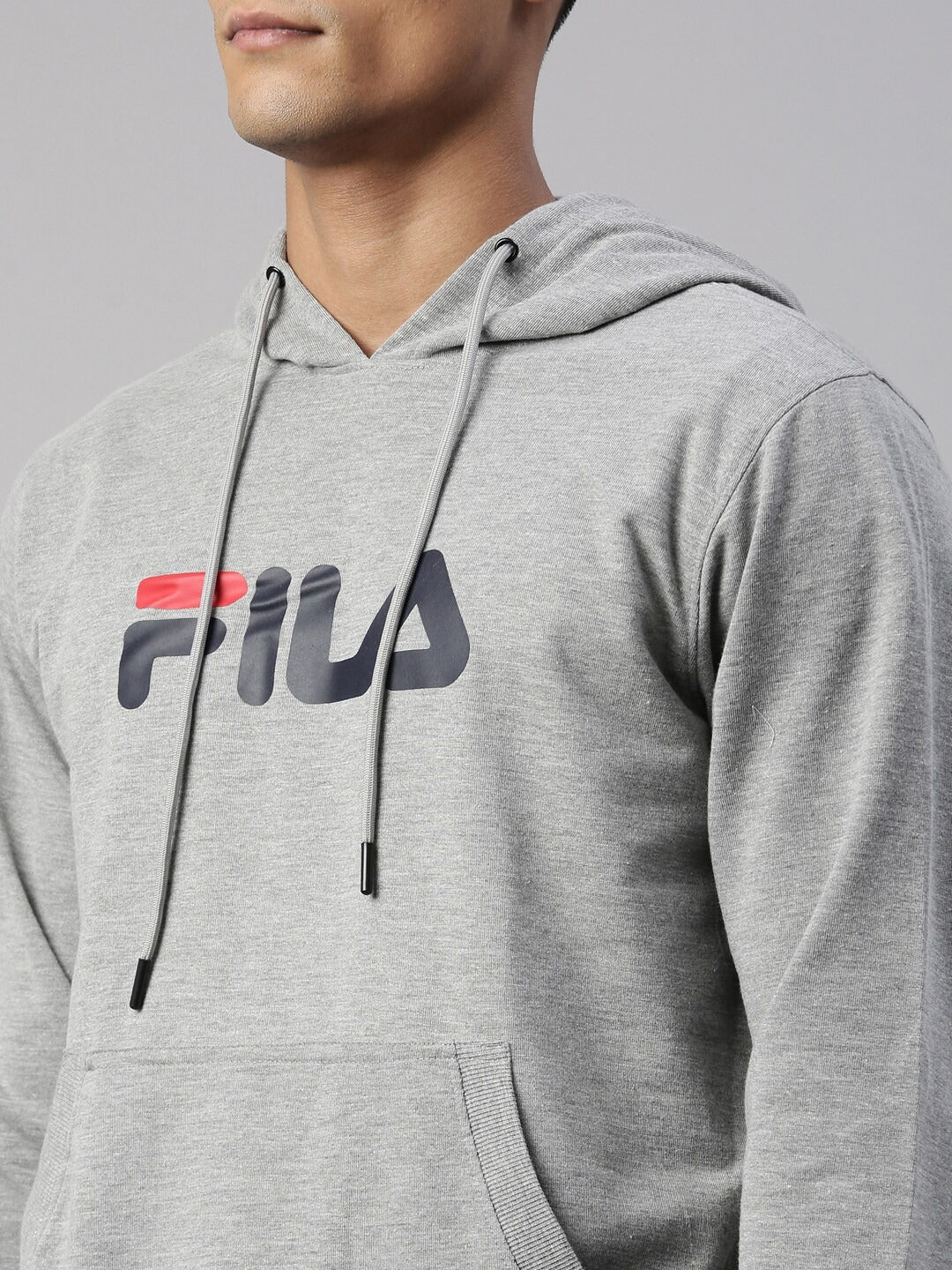 Fila Black Hornbill Men's Logo Hoodie - Image 2