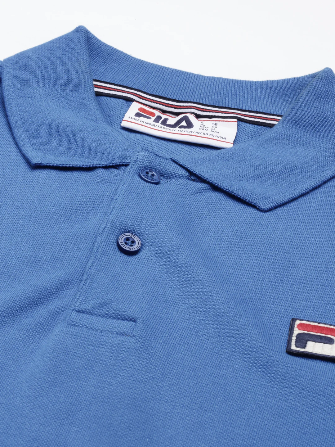 Fila White Custom Men's Solid Polo - Image 2