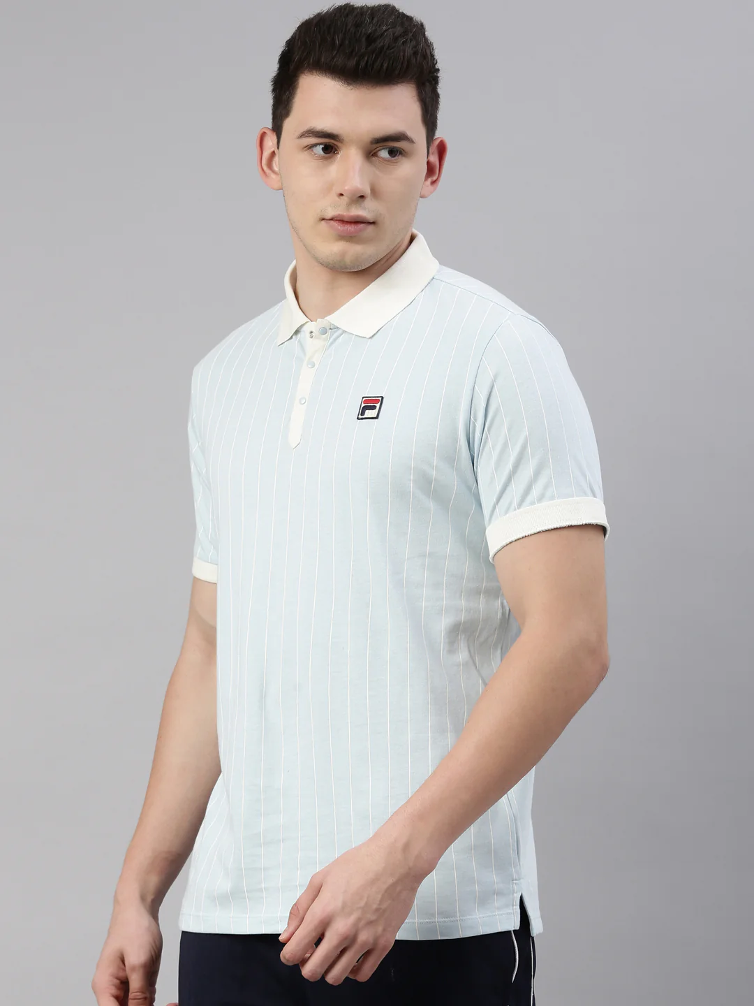 Fila Black BB1 Men's Stripe Polo - Image 3