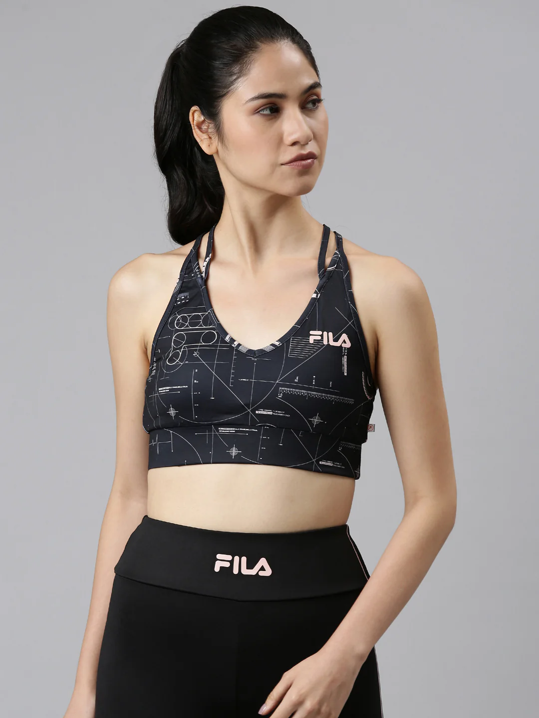 Fila Grey Looci Women's Sports Bra