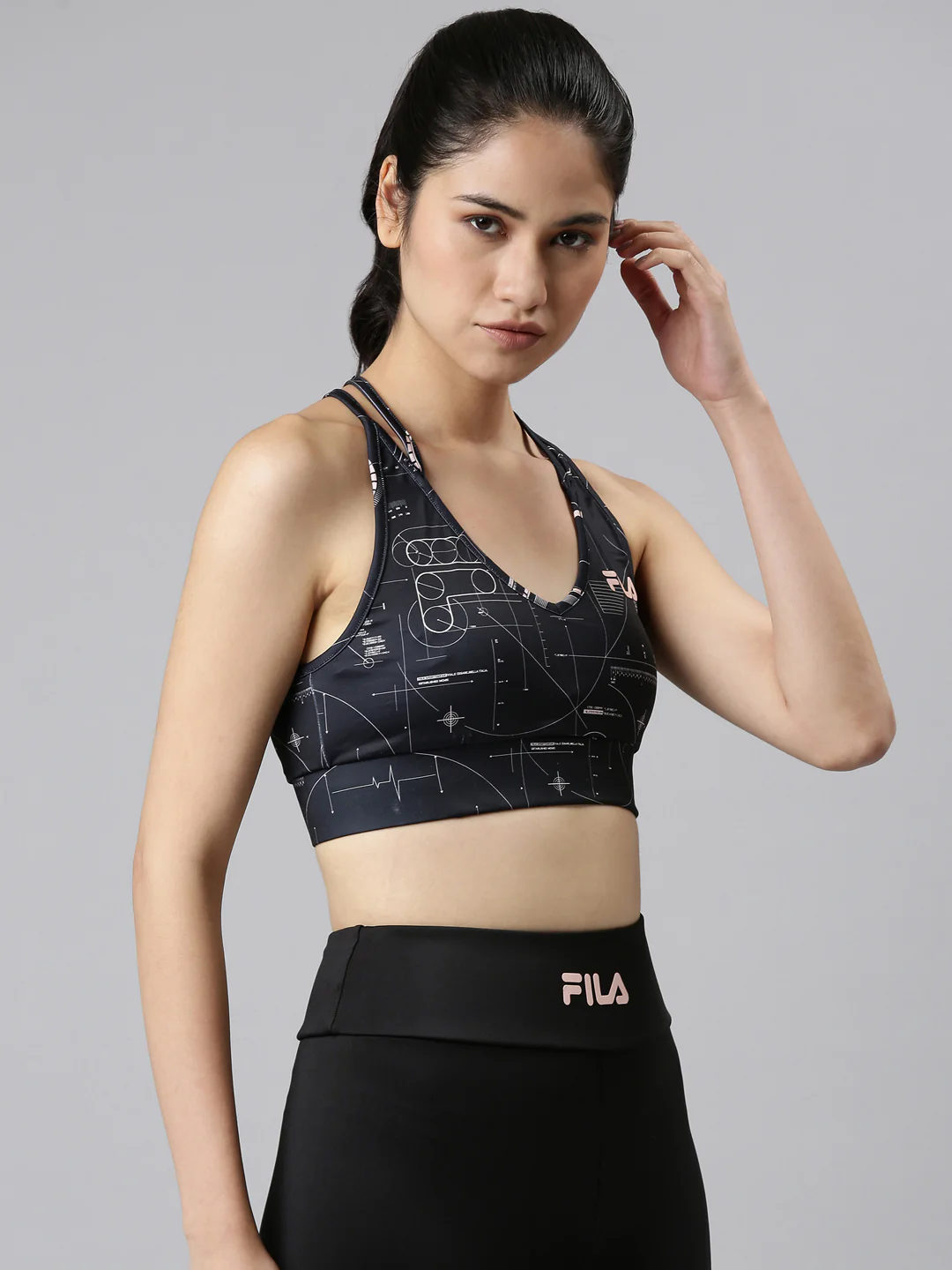 Fila Grey Looci Women's Sports Bra - Image 3