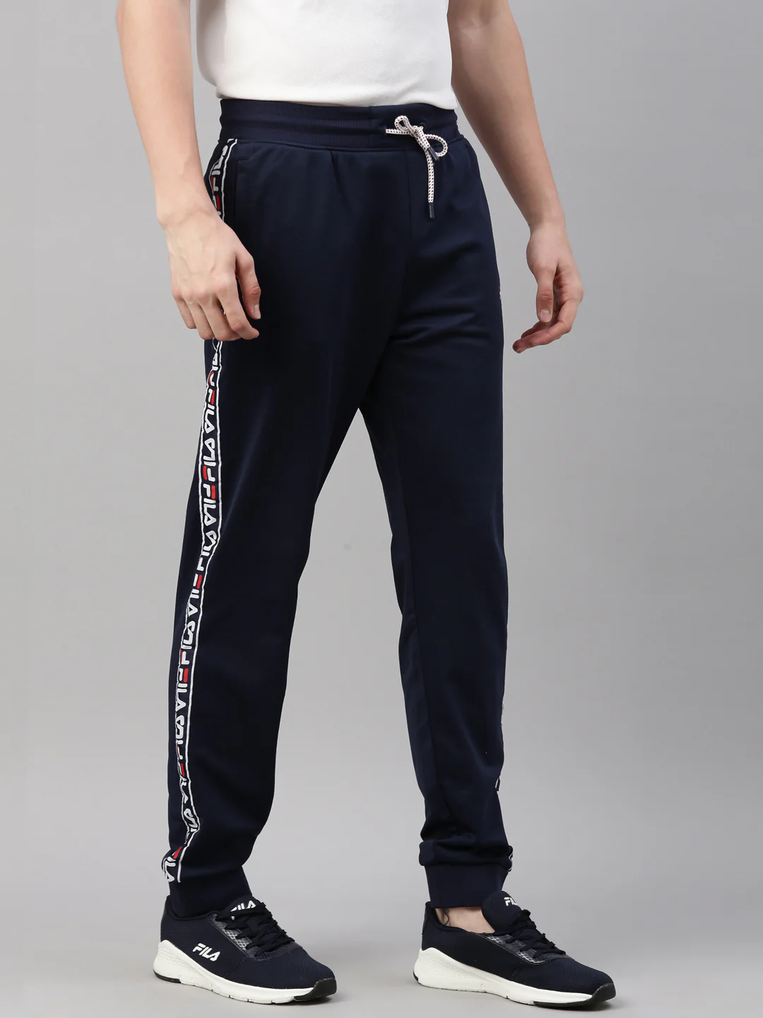 Fila Grey Edlin Btm Men's Cuffed Joggers - Image 4
