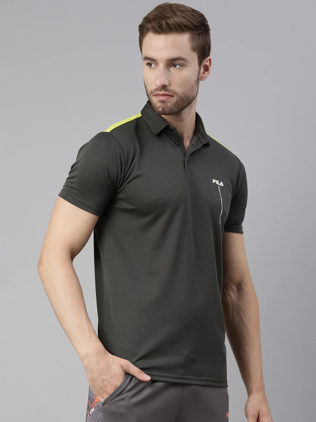 Fila Black Aletey Men's Cut and Sew T-Shirts - Image 4