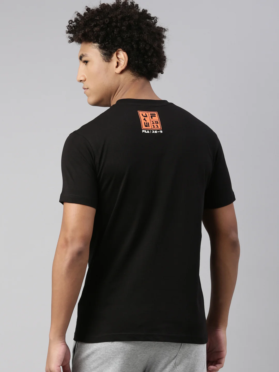 Fila Black Erati Men's Graphic T-Shirt - Image 5