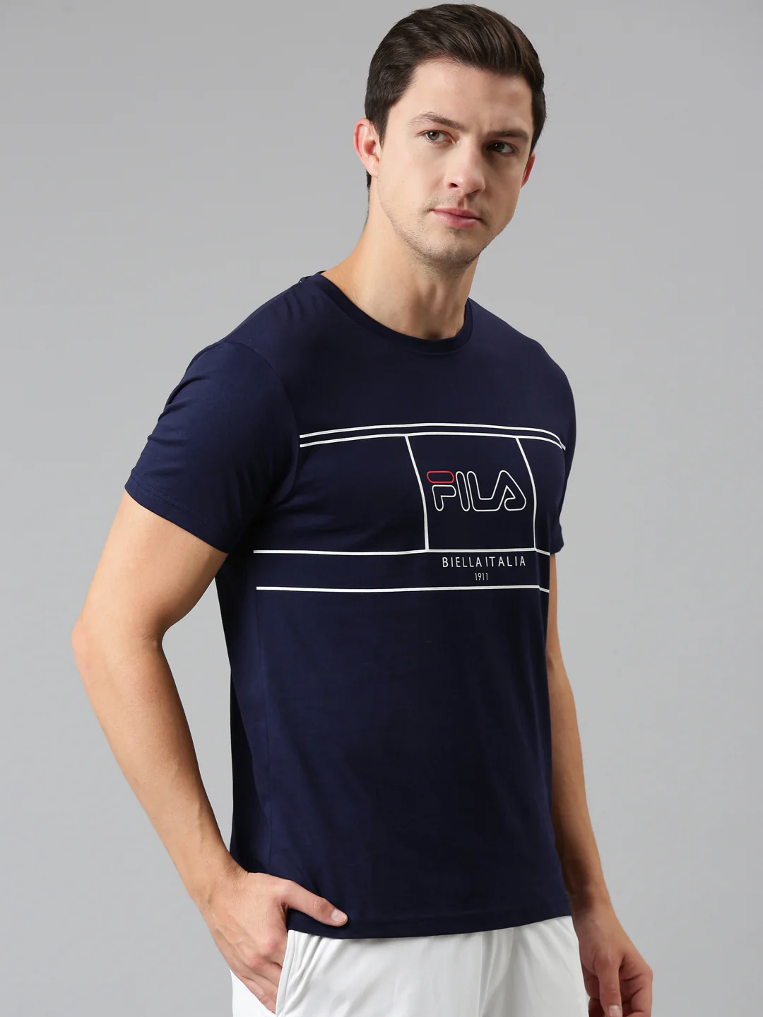 Fila Grey Giridhar Men's Graphic T-Shirt - Image 4