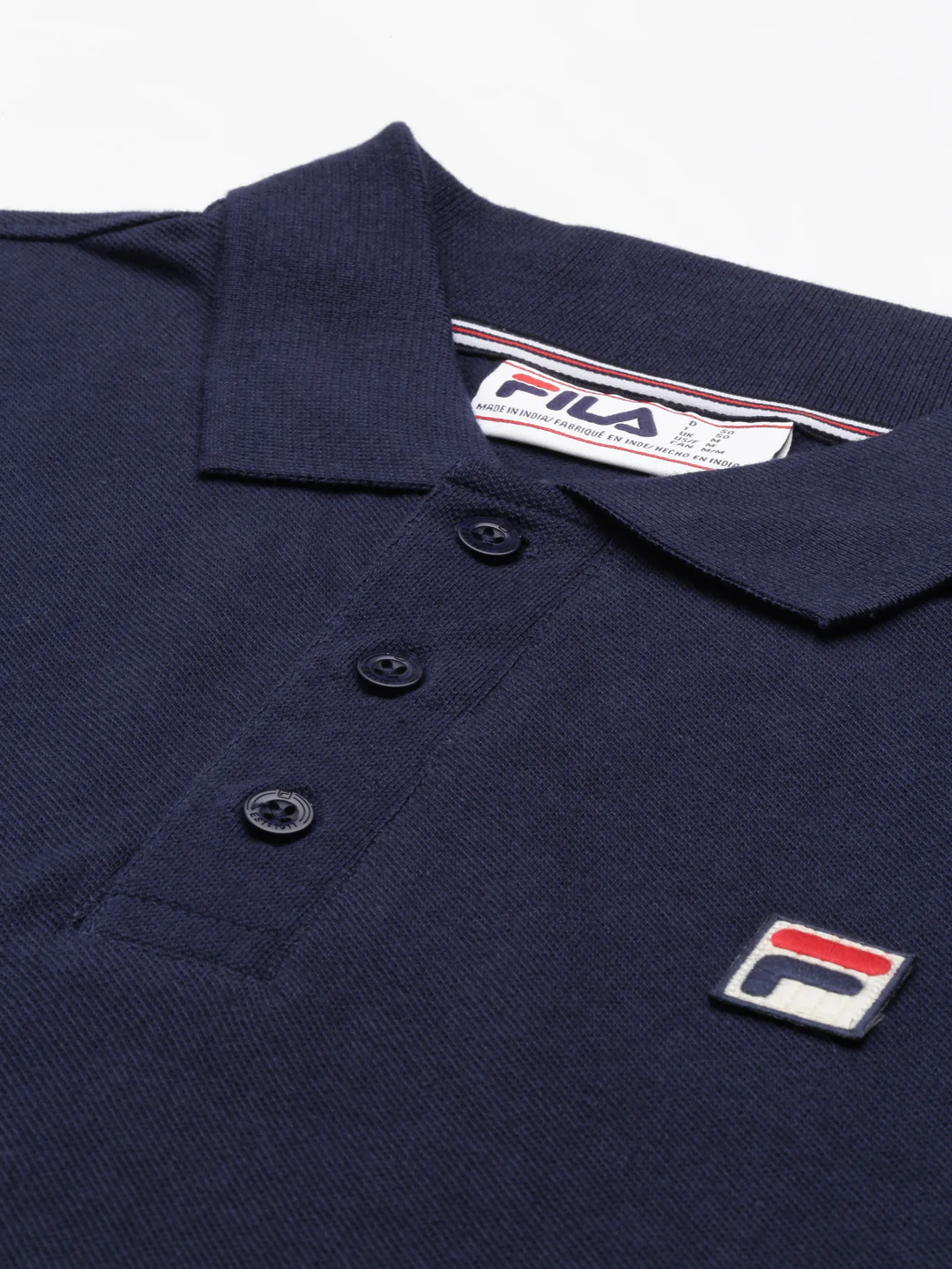 Fila Black Omari Men's Half Sleeve Polos - Image 2