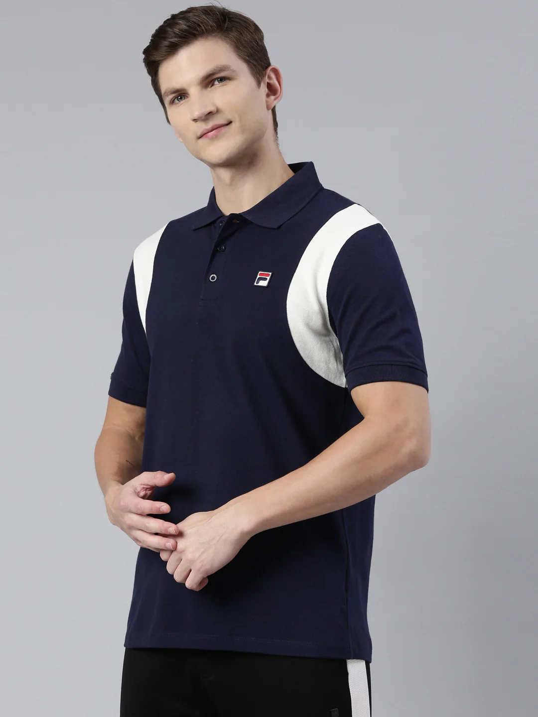 Fila Grey Dawson Men's Cut and Sew Polos - Image 3