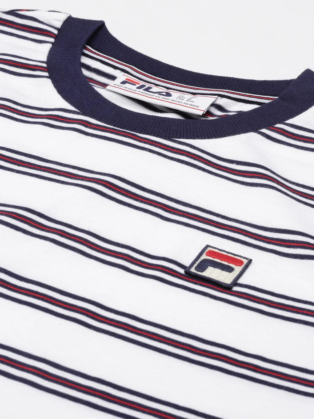 Fila Peacoat Santiago Men's Striper T-Shirt - Image 2