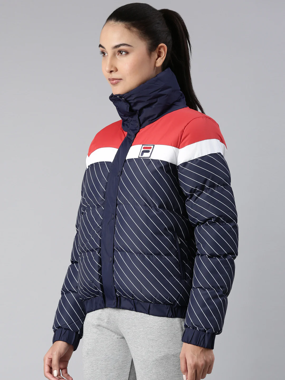 Fila Black Lottie Women's Quilted Jacket - Image 4