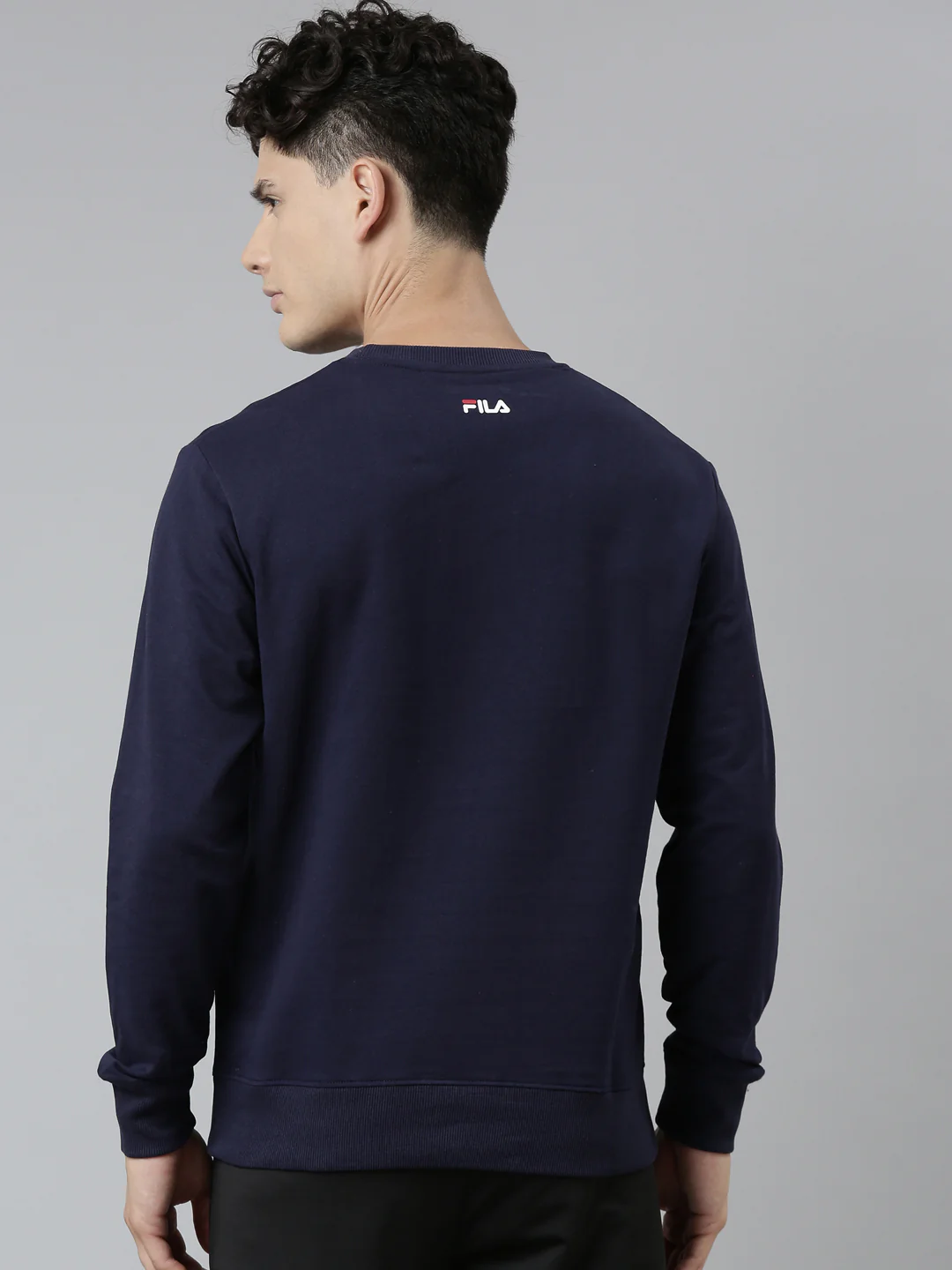 Fila Grey Dunlin Men's Sweatshirt - Image 5