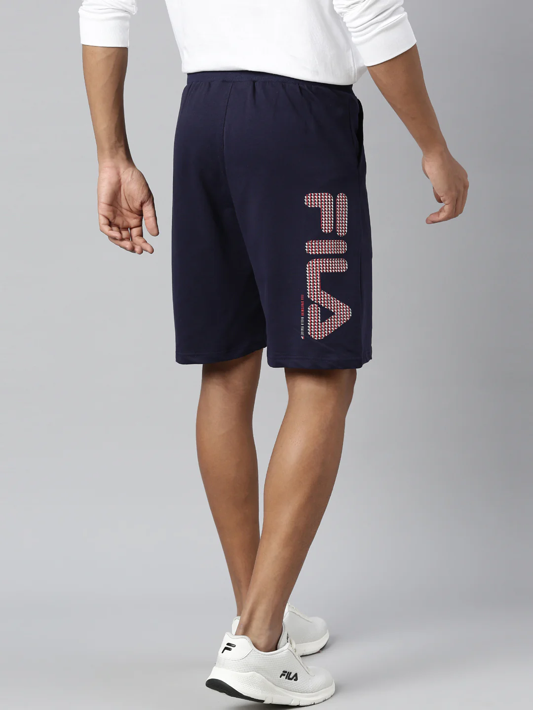Fila White Joey Men's Long Shorts - Image 5