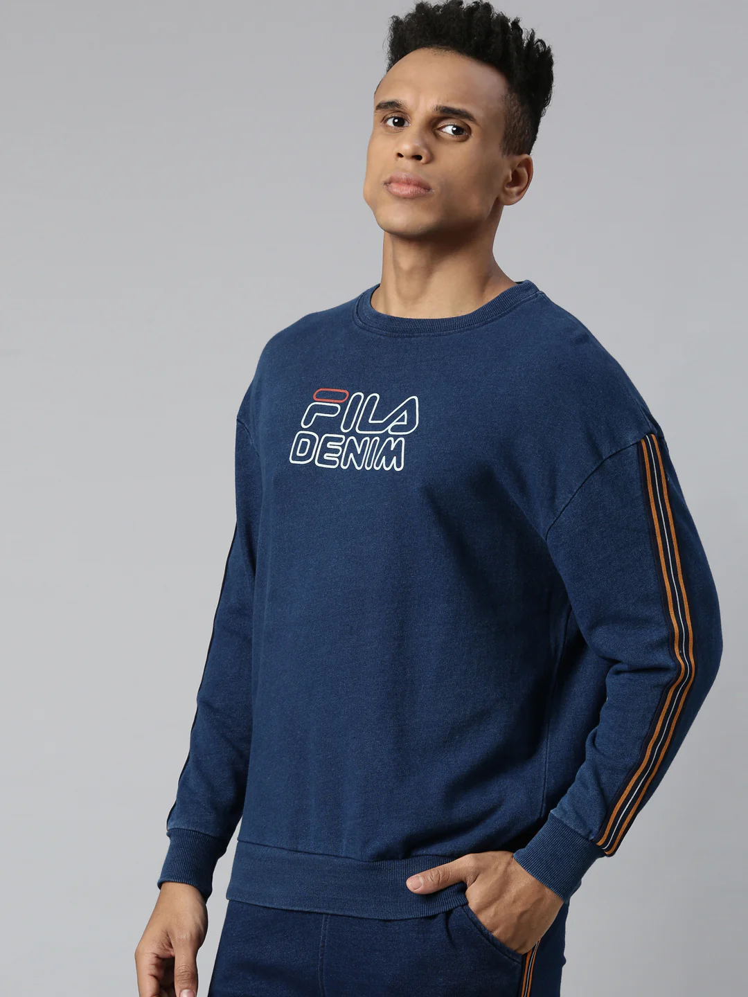 Fila Peacoat Paren Men's Long Sleeve Sweatshirt - Image 3