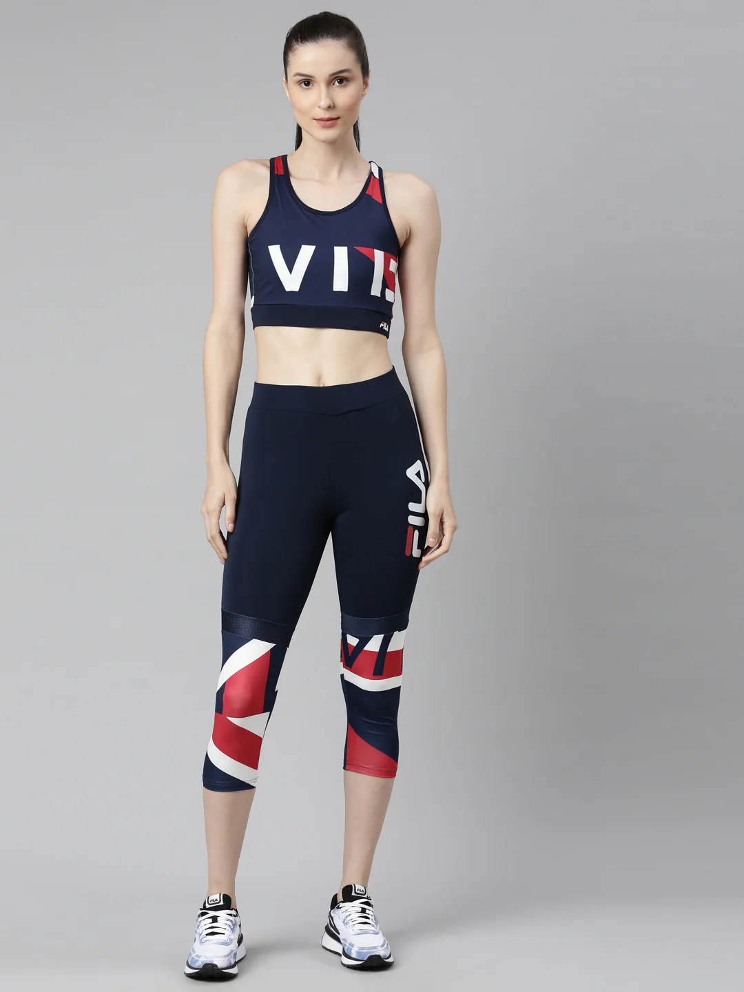 Fila White Meredith Women's 3/4th Tights - Image 5