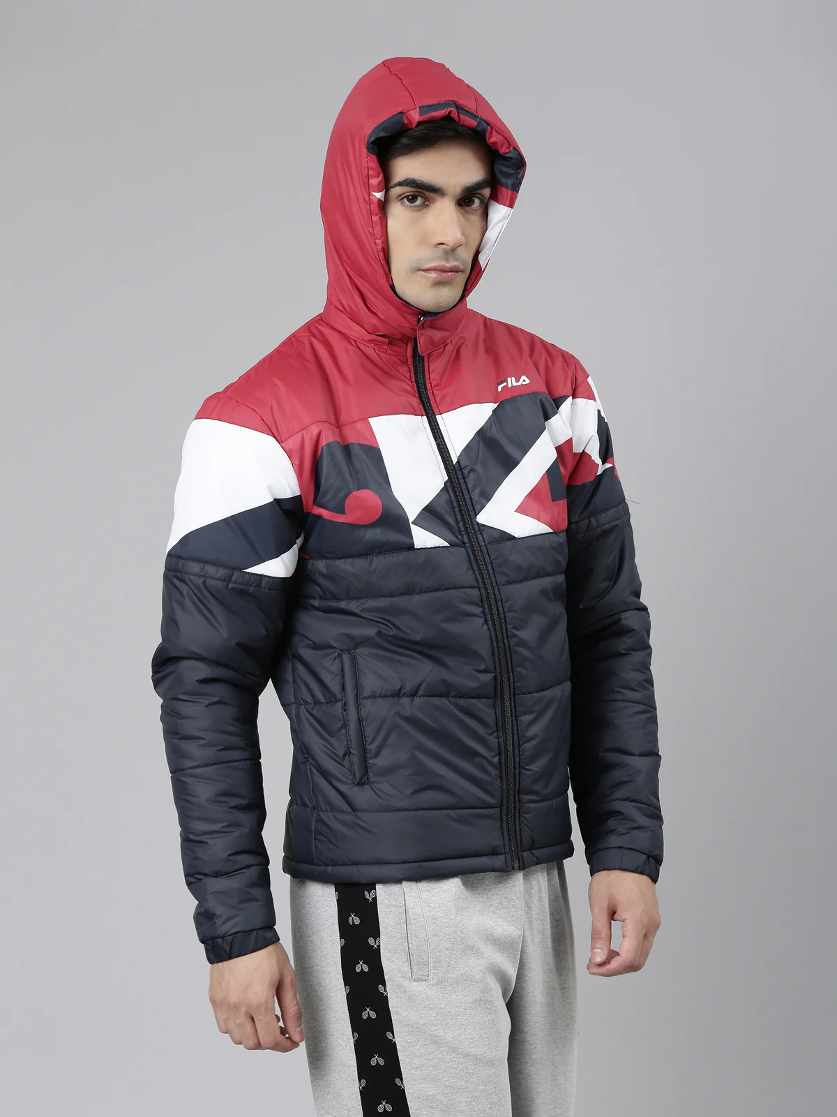 Fila Grey Melisa Men's Hooded Jacket - Image 5