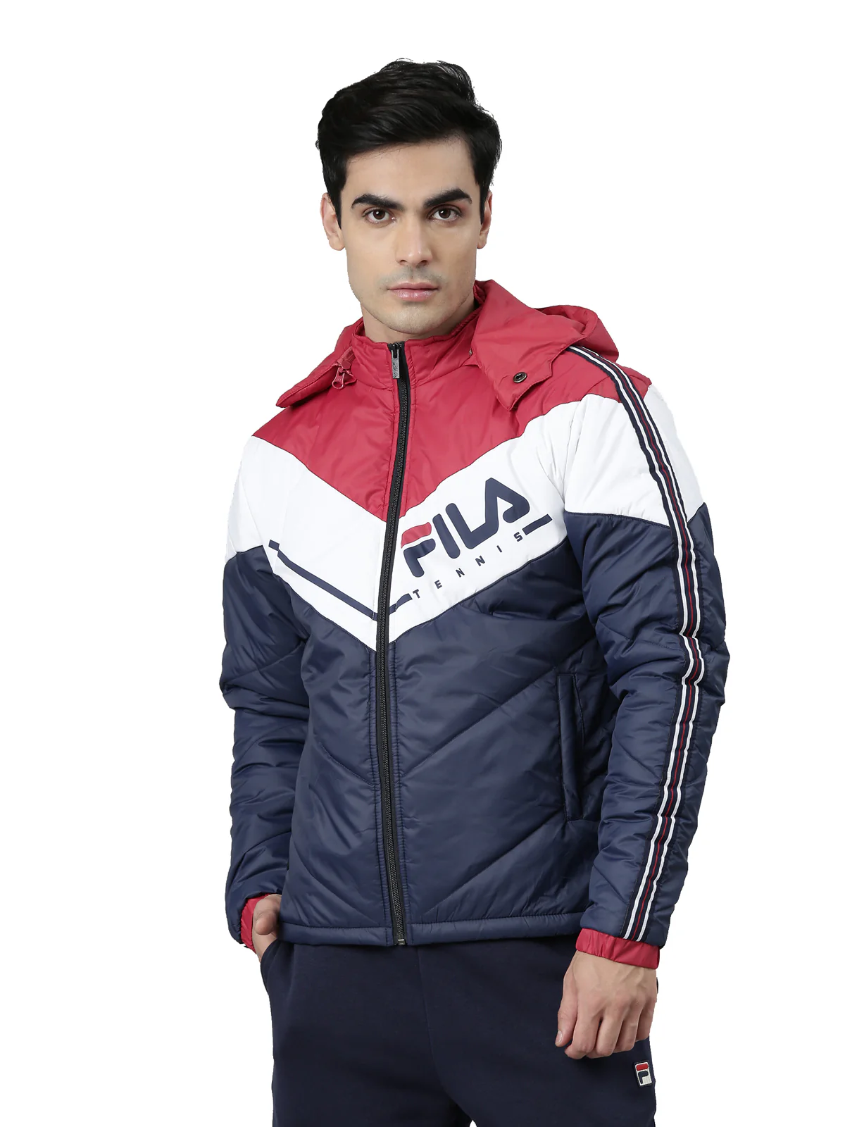 Fila Grey Lester Men's Hooded Jacket - Image 2