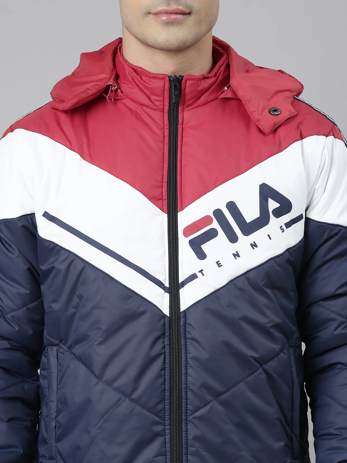 Fila Grey Lester Men's Hooded Jacket - Image 3