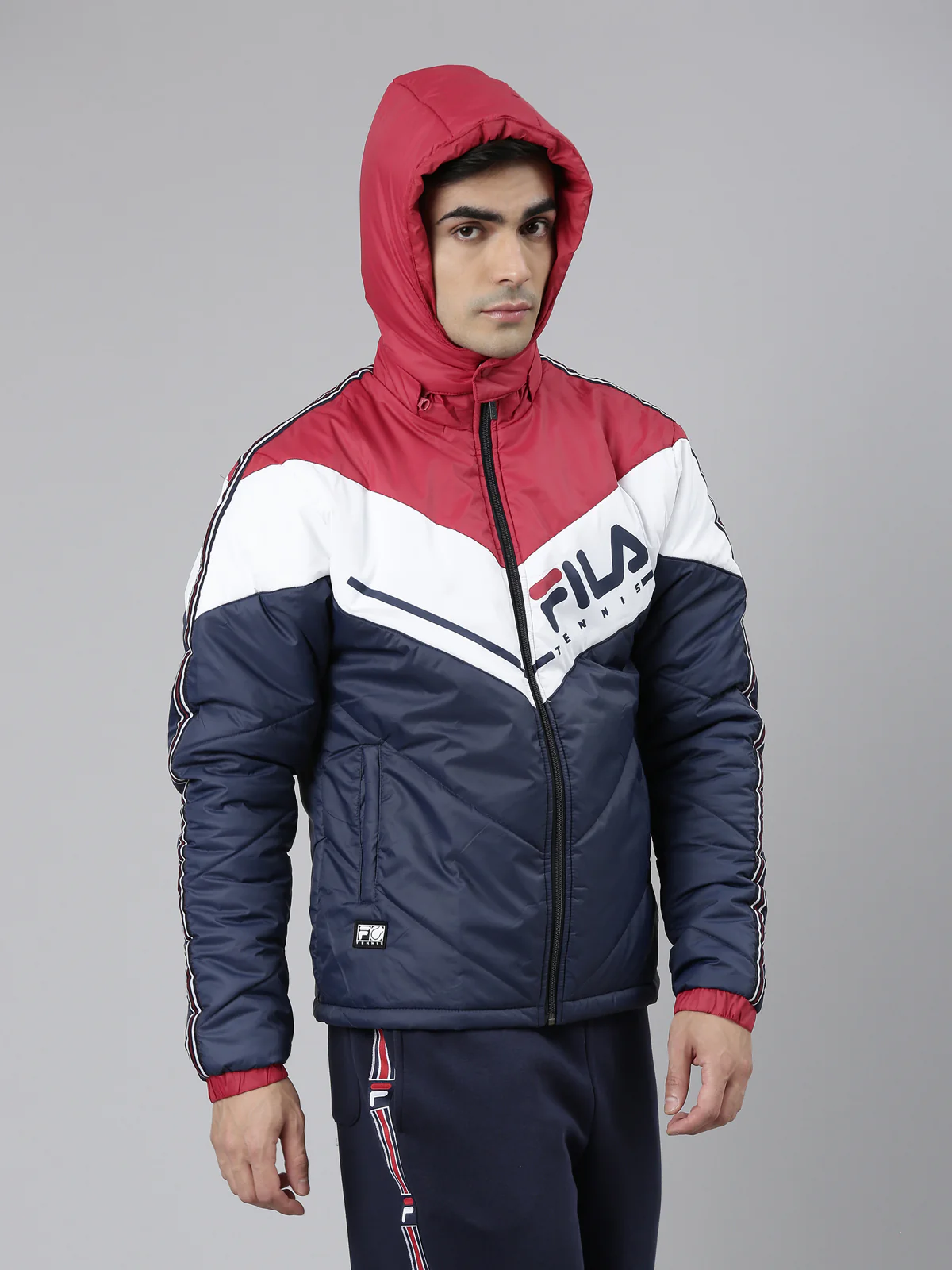 Fila Grey Lester Men's Hooded Jacket - Image 5