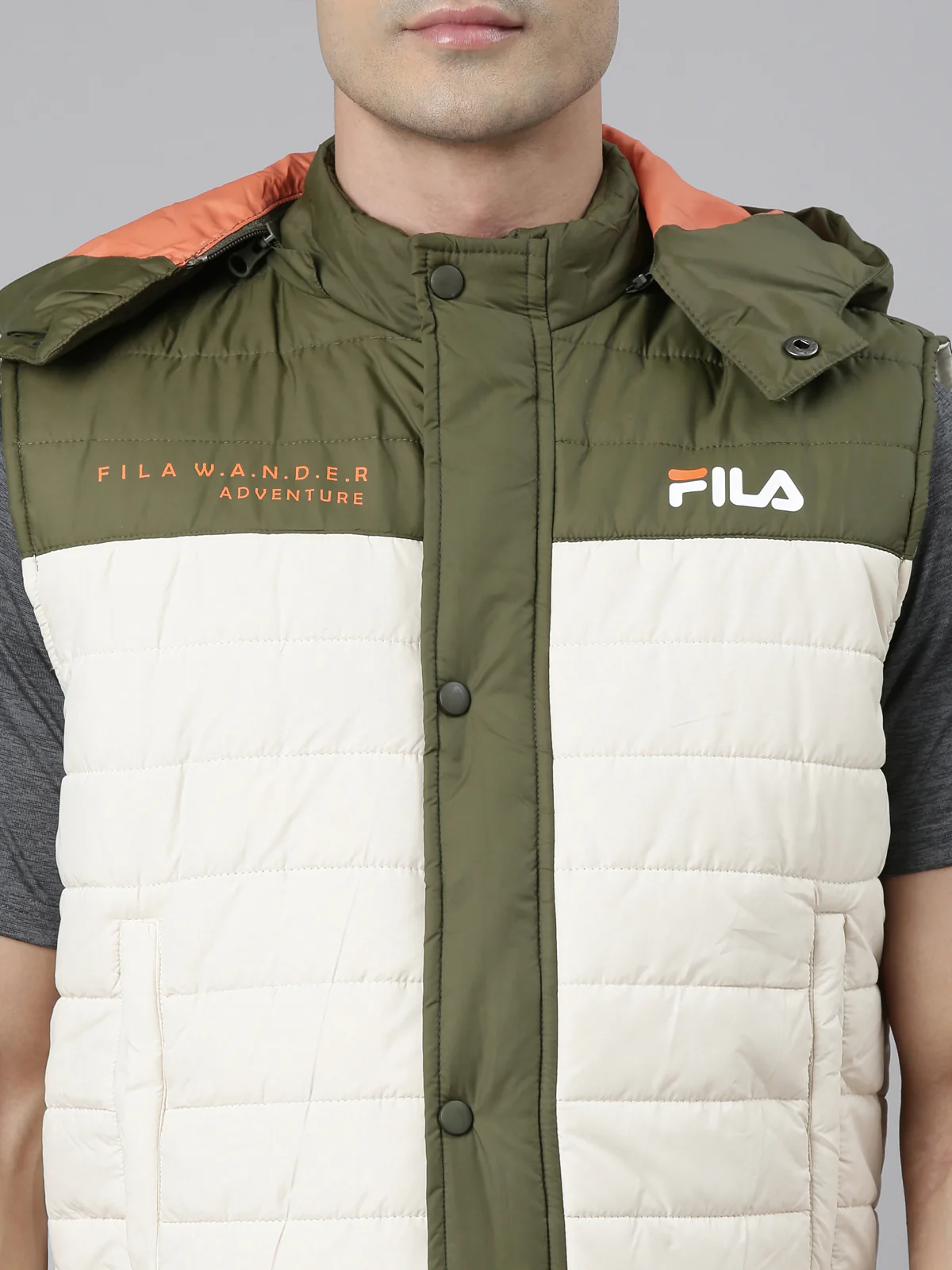 Fila Grey Solar Men's Hooded Jacket - Image 2