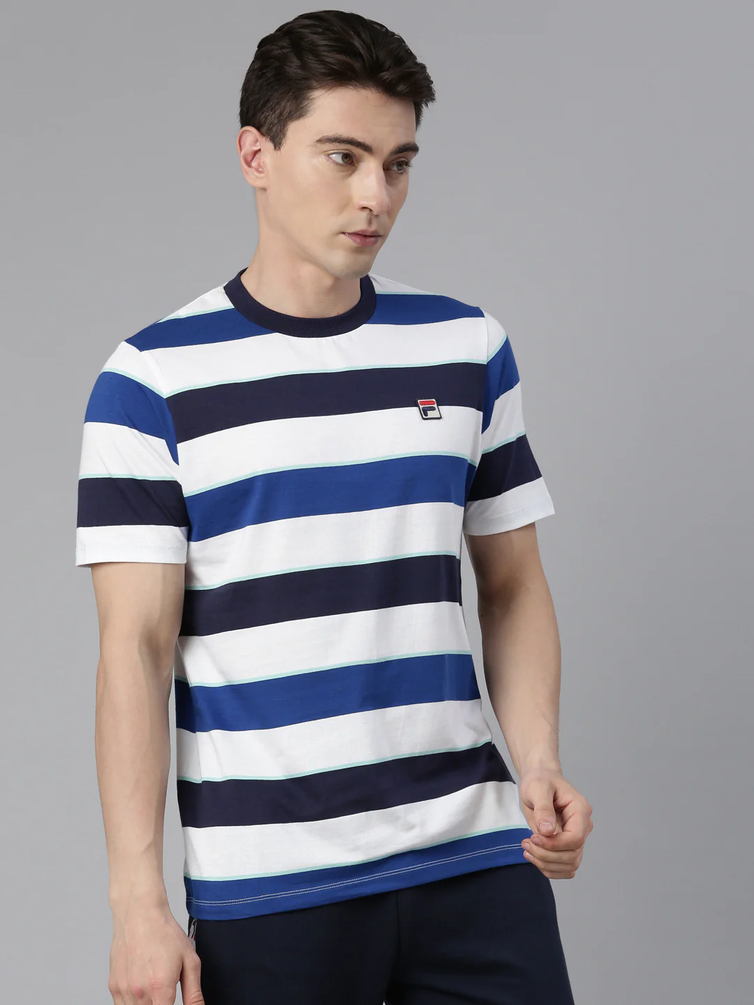 Fila Peacoat Jaxon Men Stripe T-Shirt - Image 4