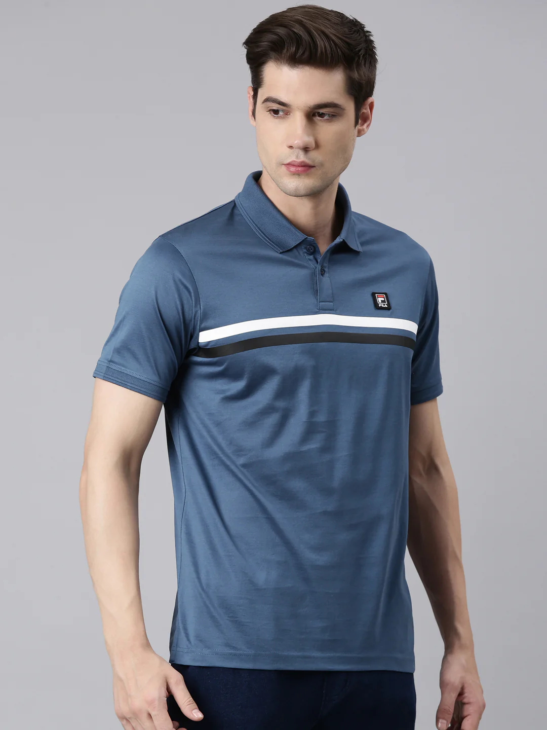 Fila White Atemi Men's Graphic Polo - Image 4