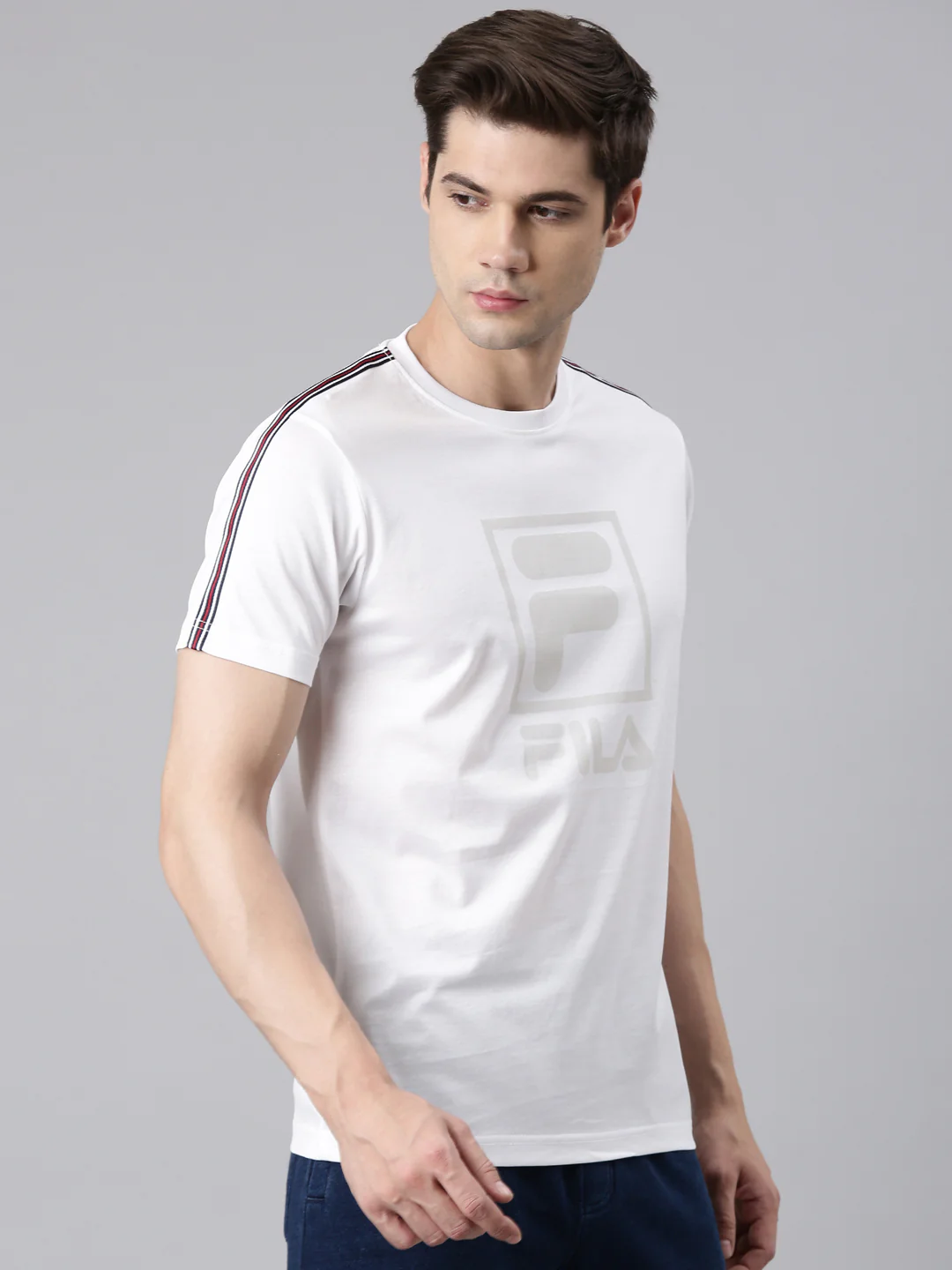 Fila White Chicago Men's Graphic T-Shirts - Image 4
